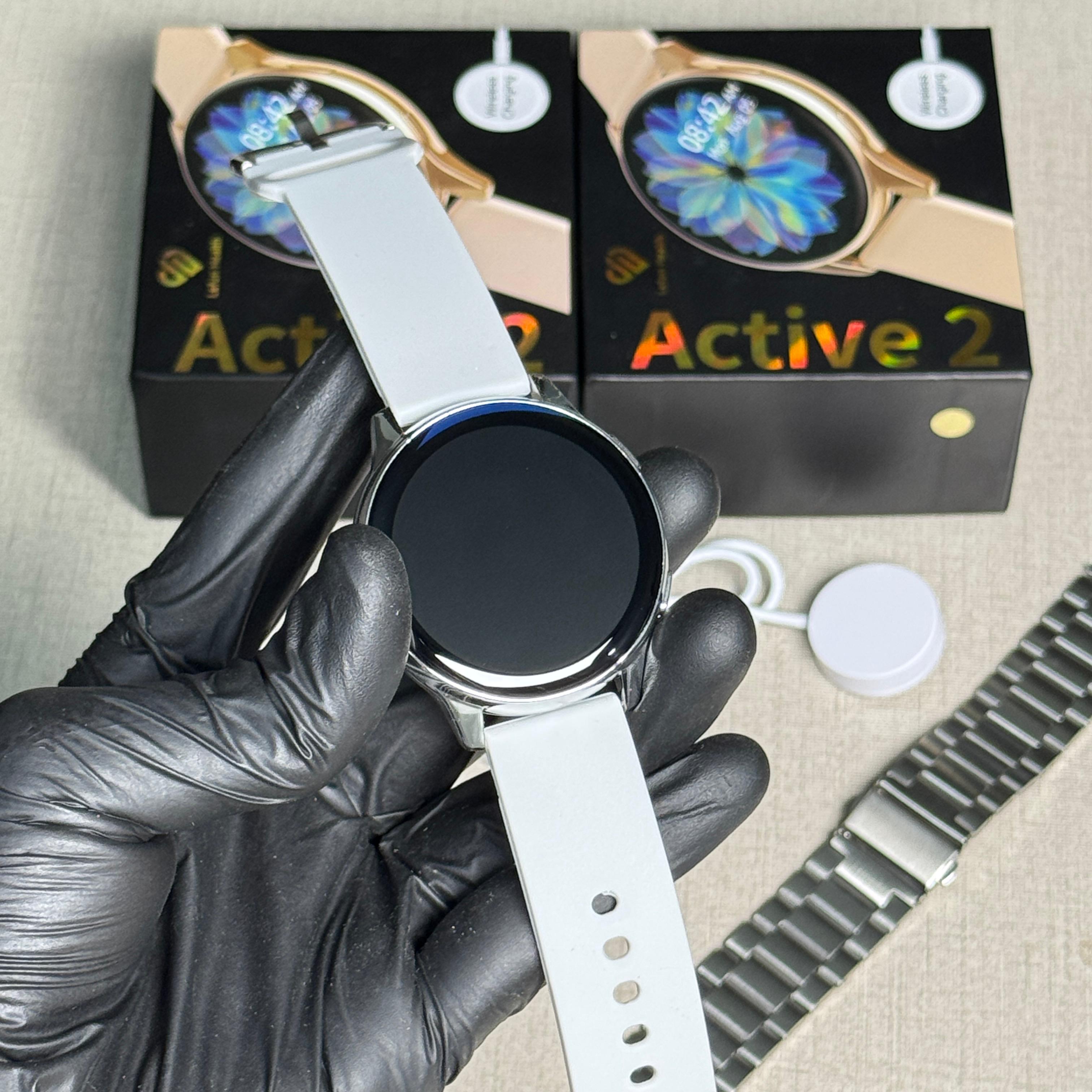Active 2 Smart Watch with 2 Straps (silicon + Rolex)