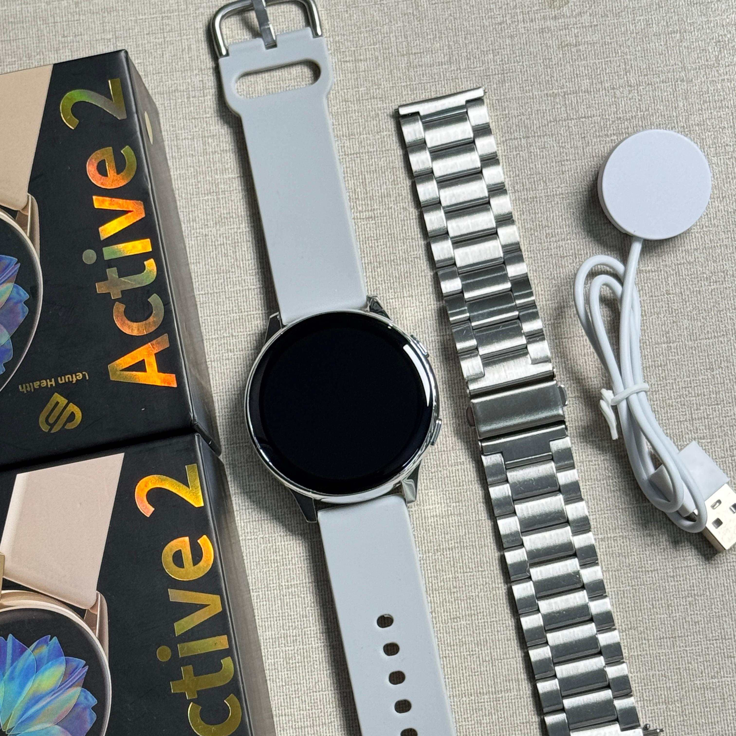 Active 2 Smart Watch with 2 Straps (silicon + Rolex)