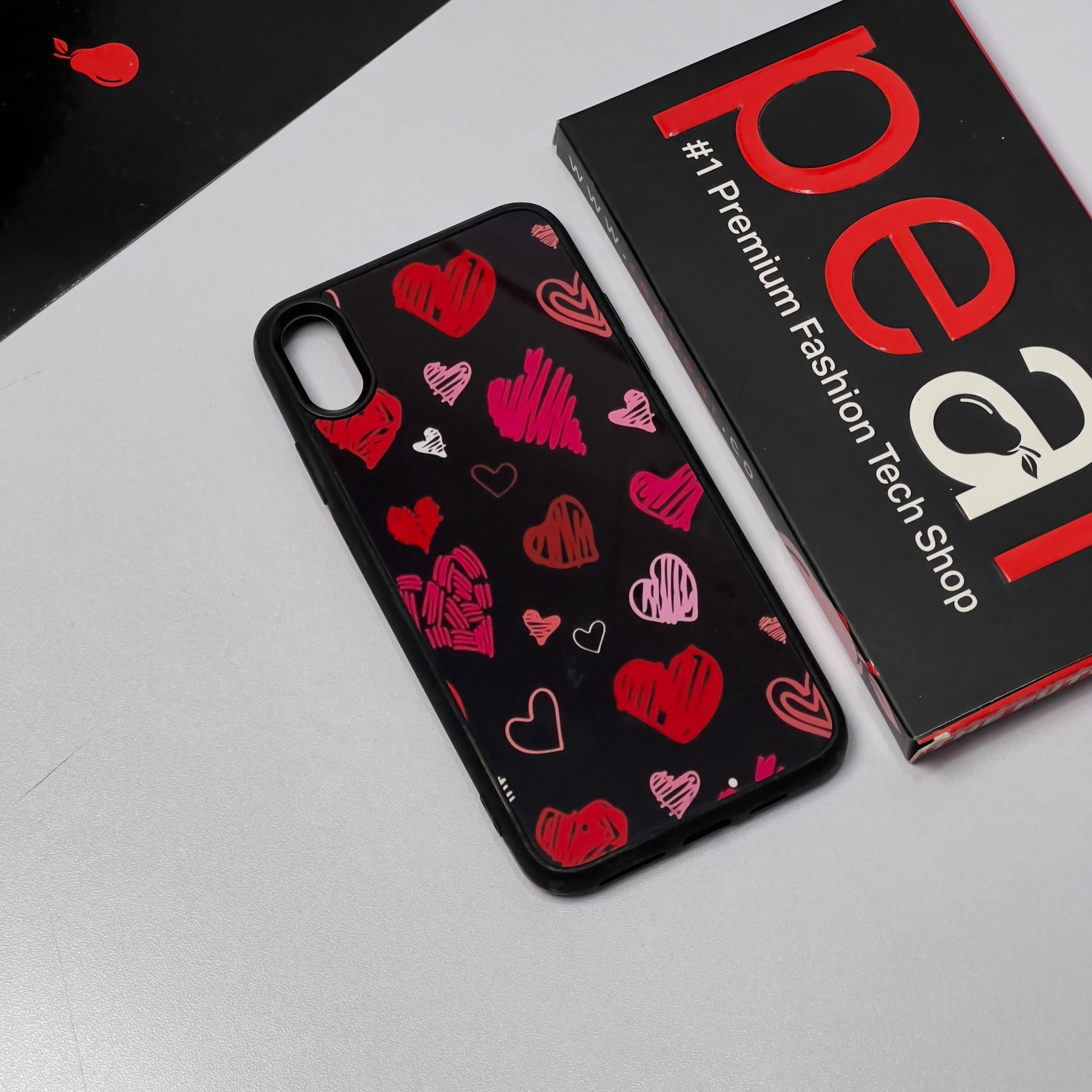 iPhone Xs Max Small Hearts Glossy Case RPS