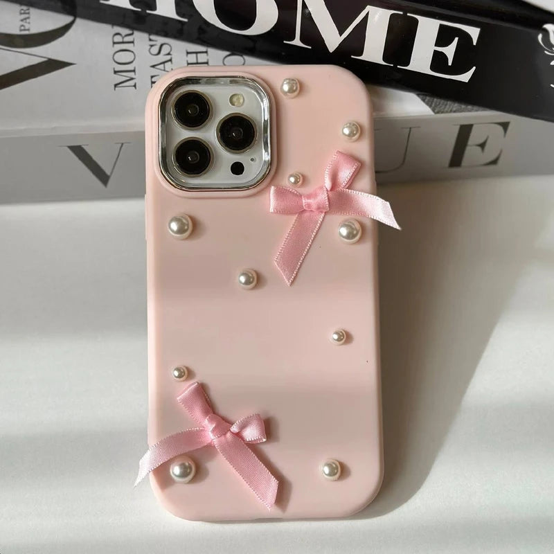 Bow & Pearls Silicon Case Premium Quality