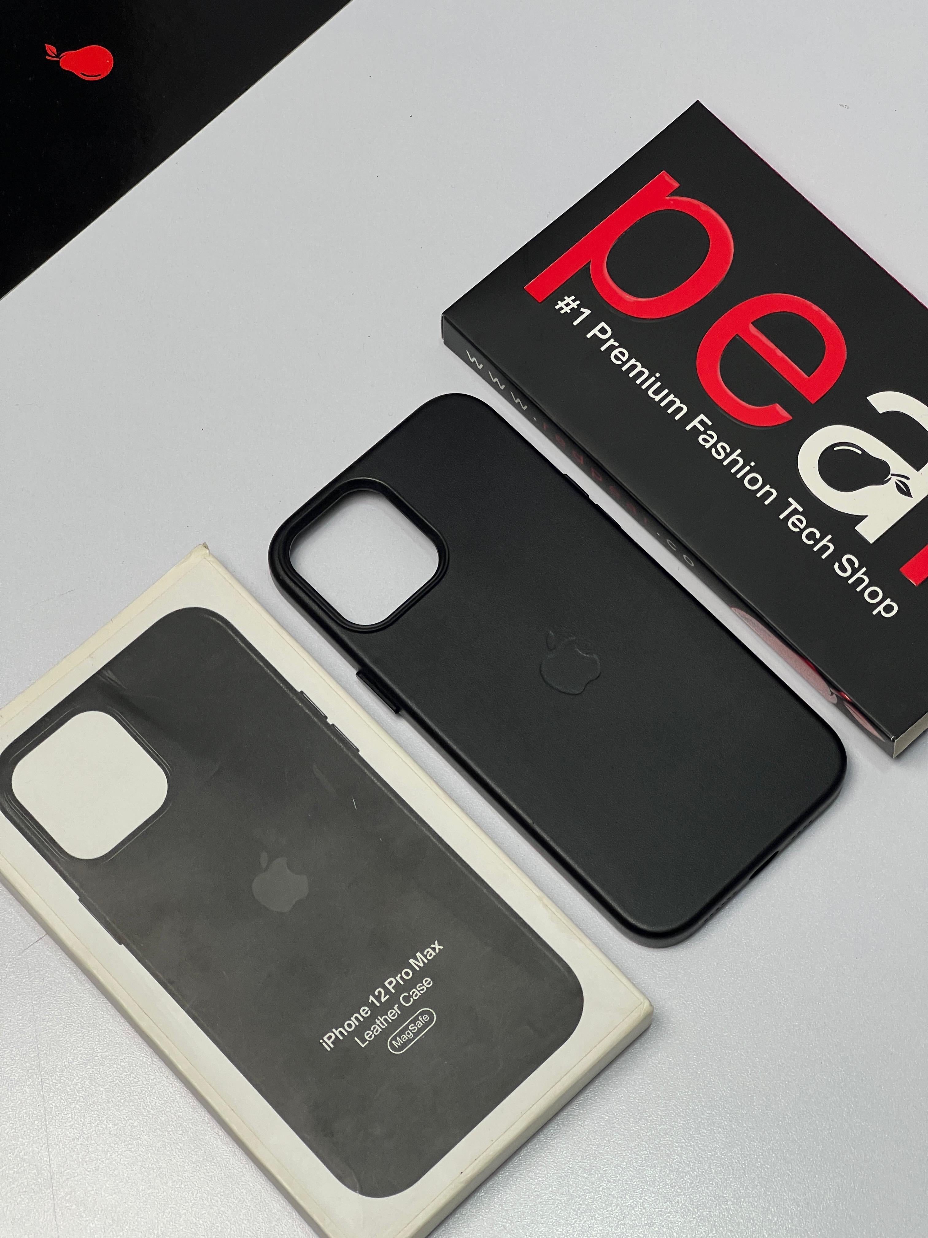 iPhone 12 Pro Max Jet Black Leather Case (RPS)