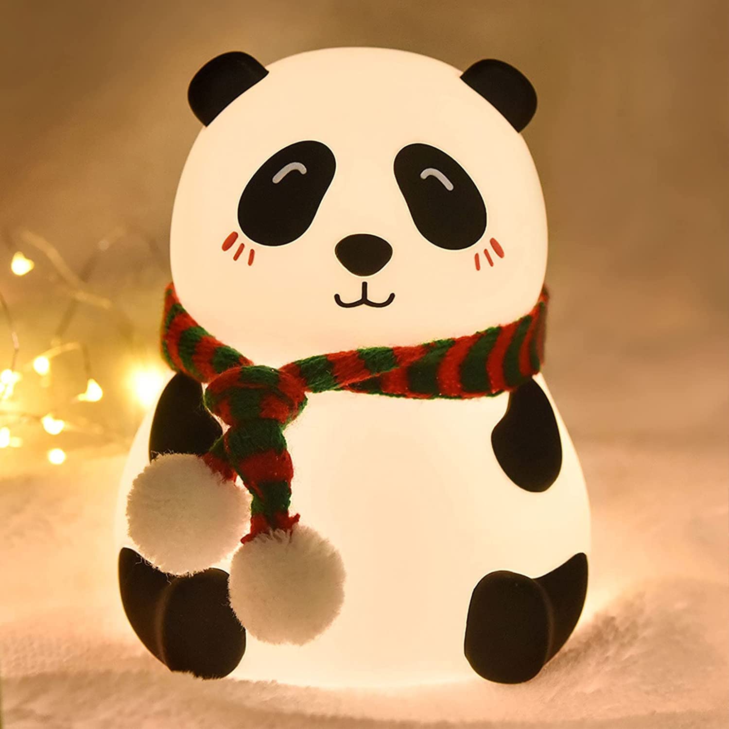 Adorable Cute Squishy Panda with Scarf Lamp