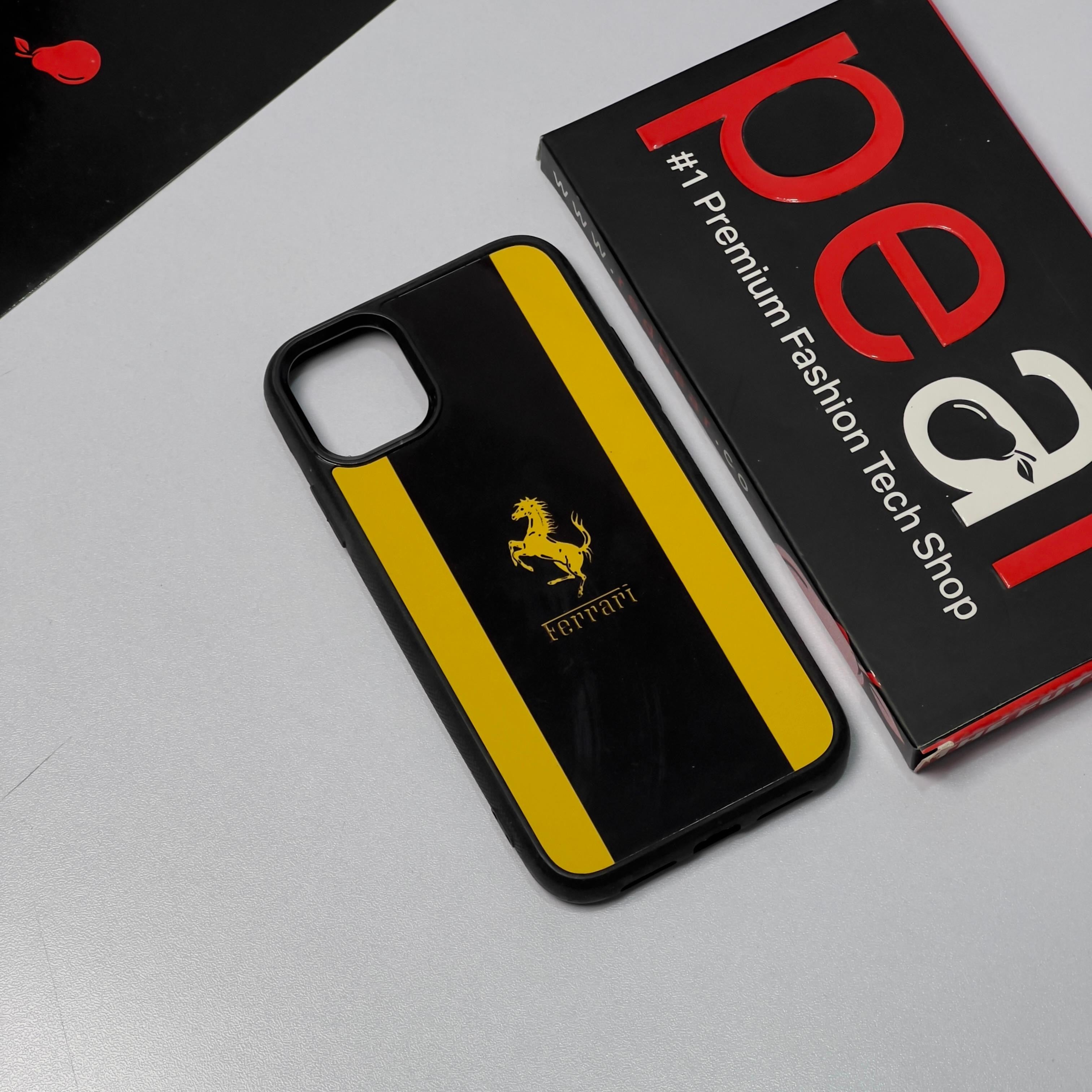 iPhone 11 Yellow Ferrari Glossy Case RPS
