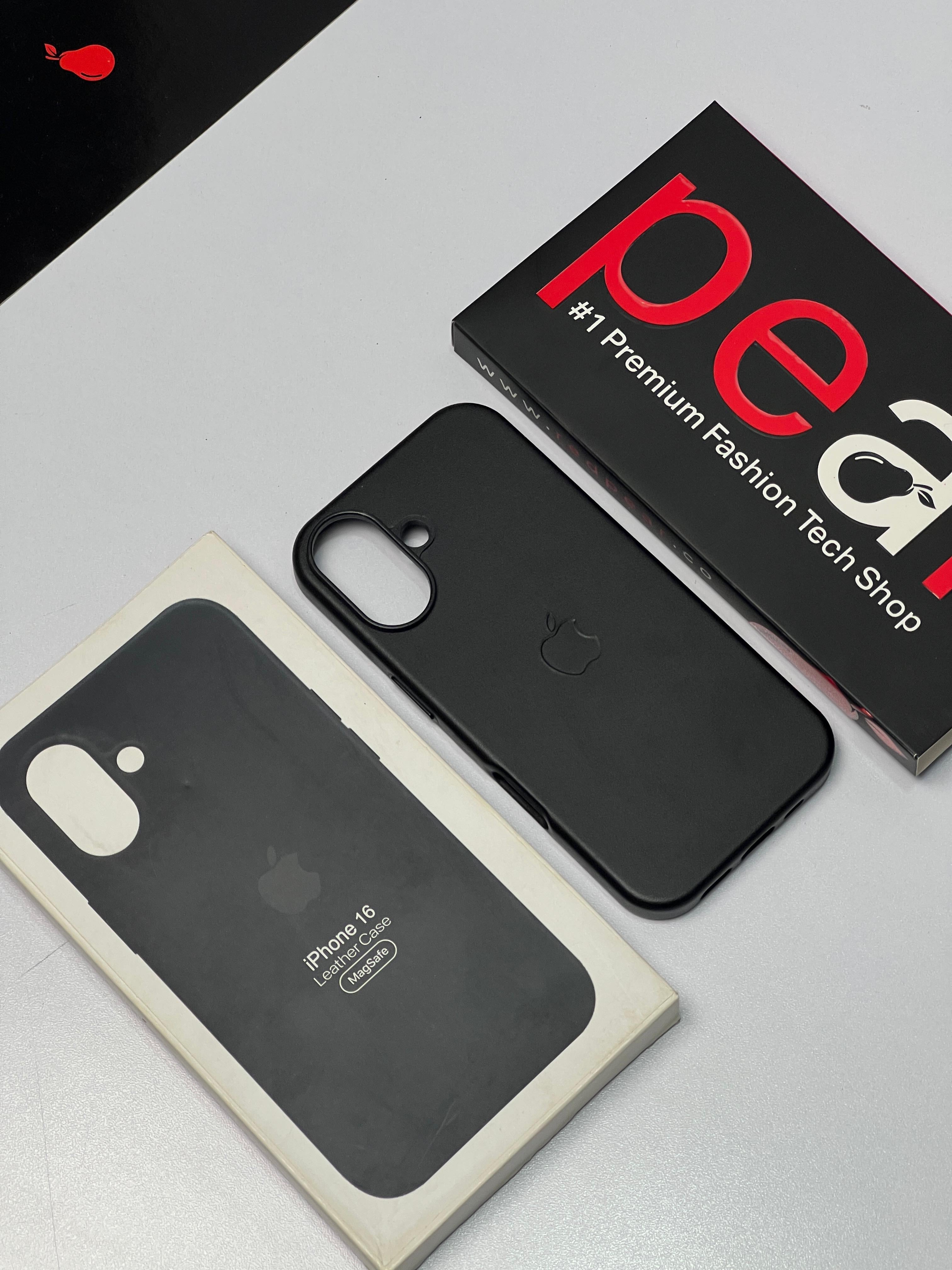 iPhone 16 Jet Black Leather Case (RPS)