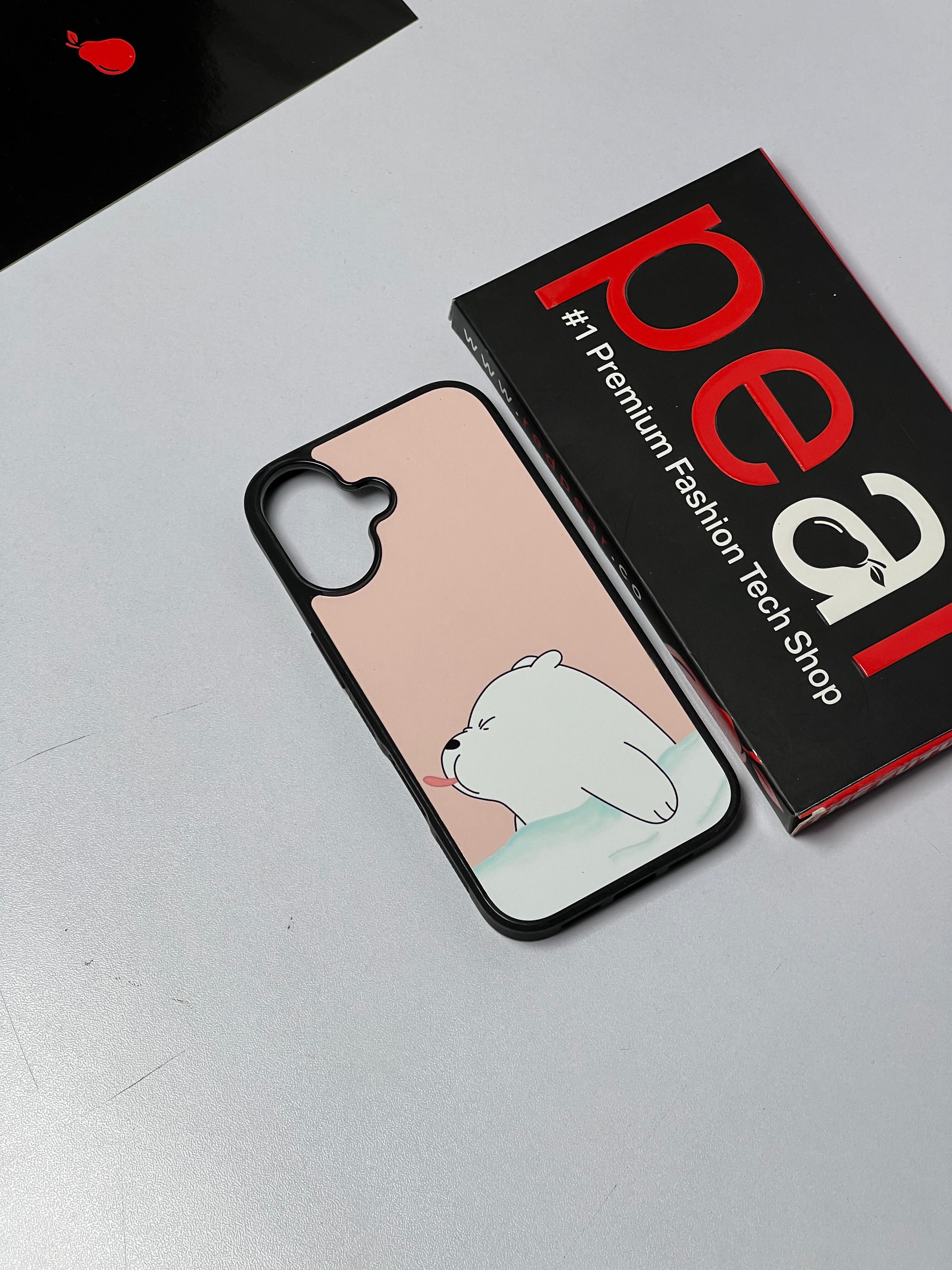iPhone 16 White Bear Glossy Case (RPS)