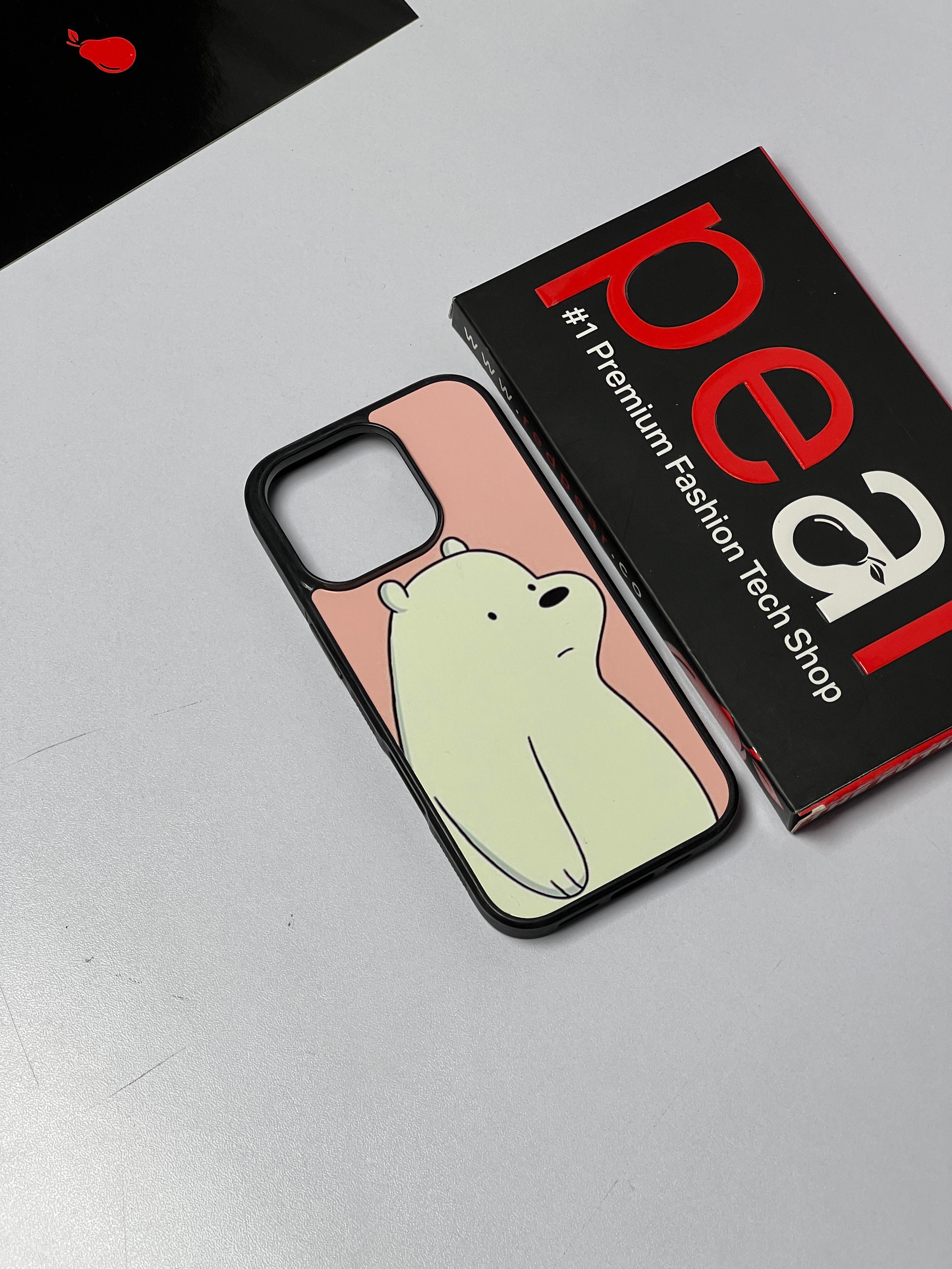 iPhone 16 Pro White Bear Glossy Case (RPS)