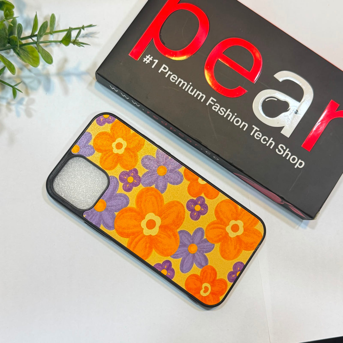 iPhone 12/12 Pro Orange Flowers Glossy Case RPS