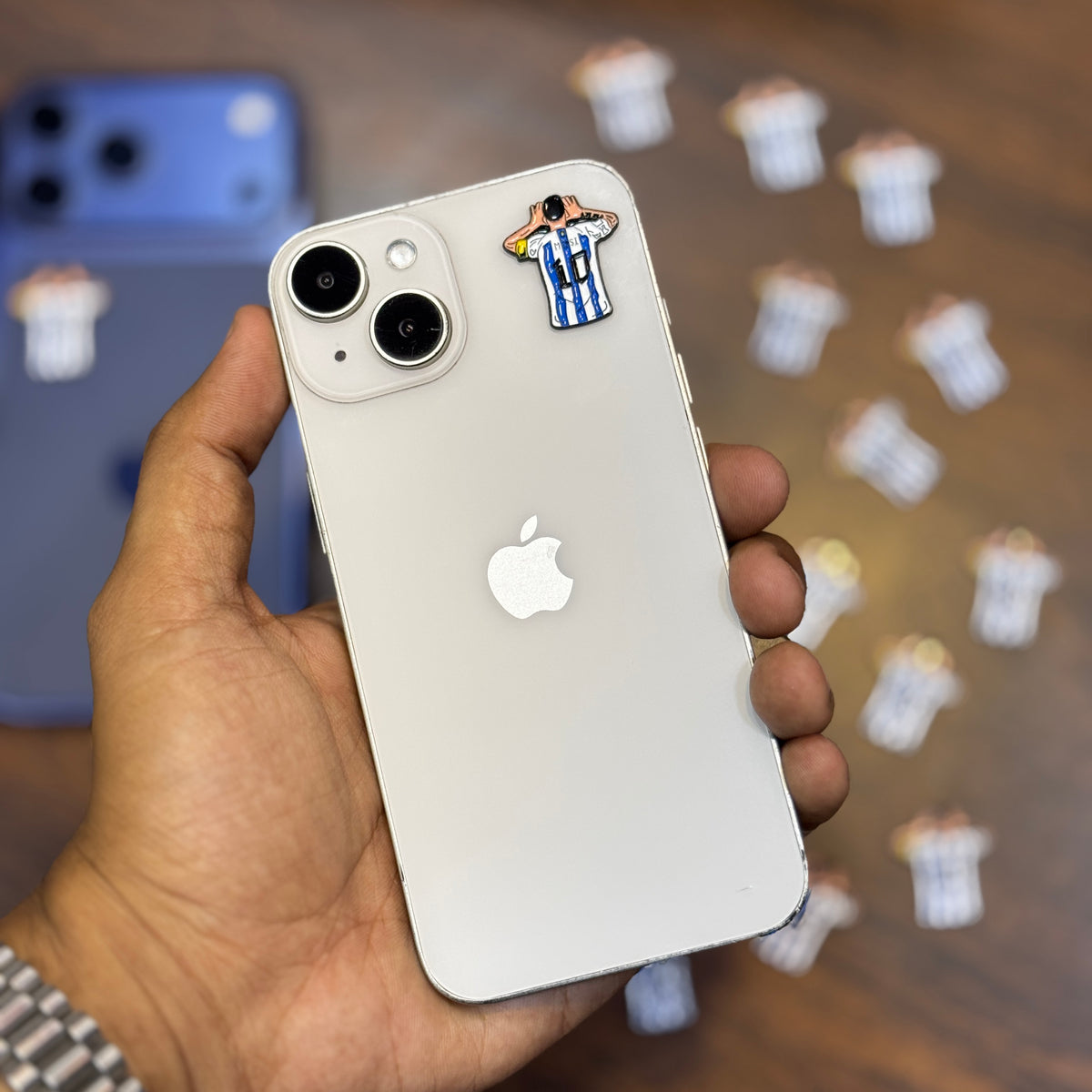Messi Signature Style Metal Charm Sticker