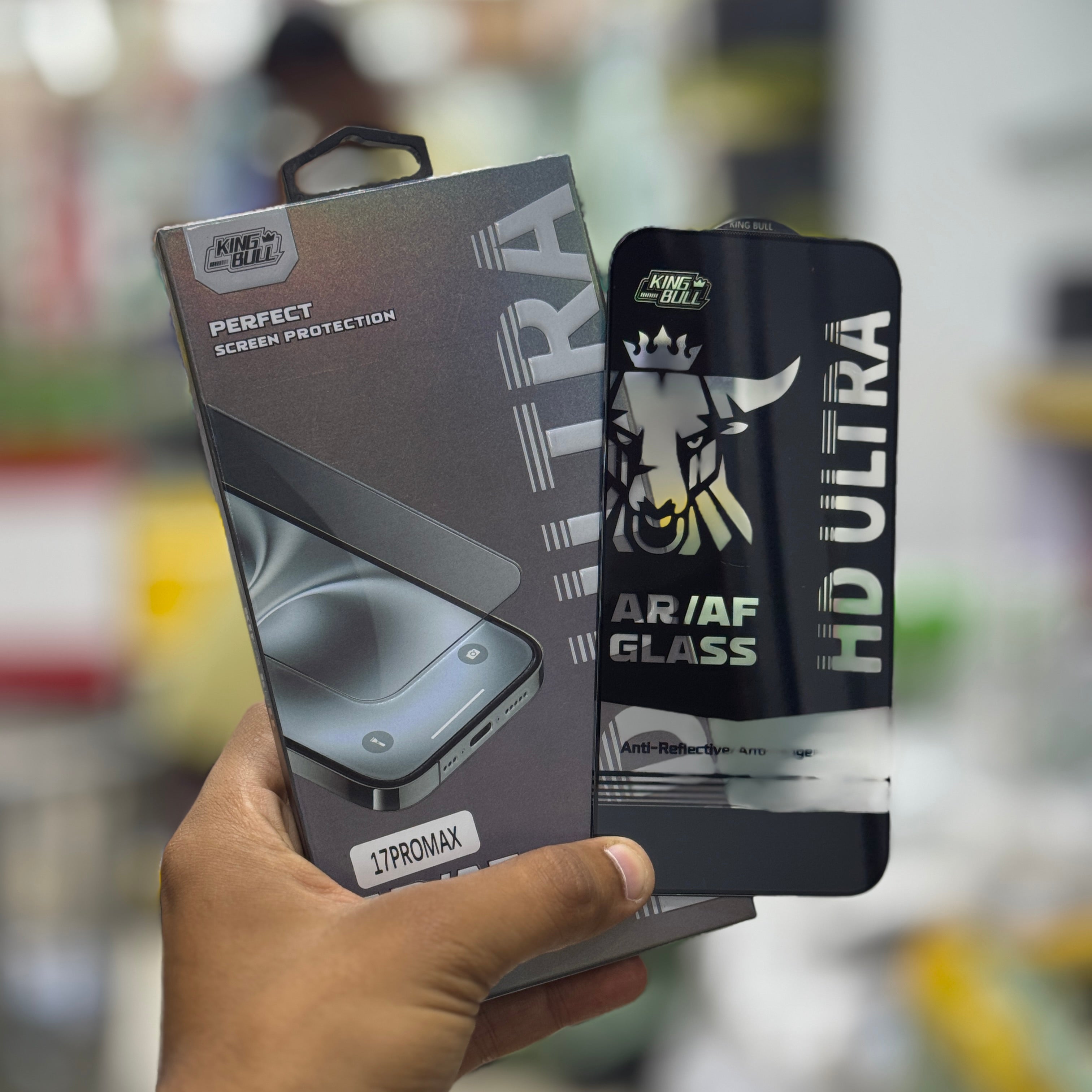 KING BULL AR/AF Tempered Glass Screen Protector Premium Quality 150cc super edge