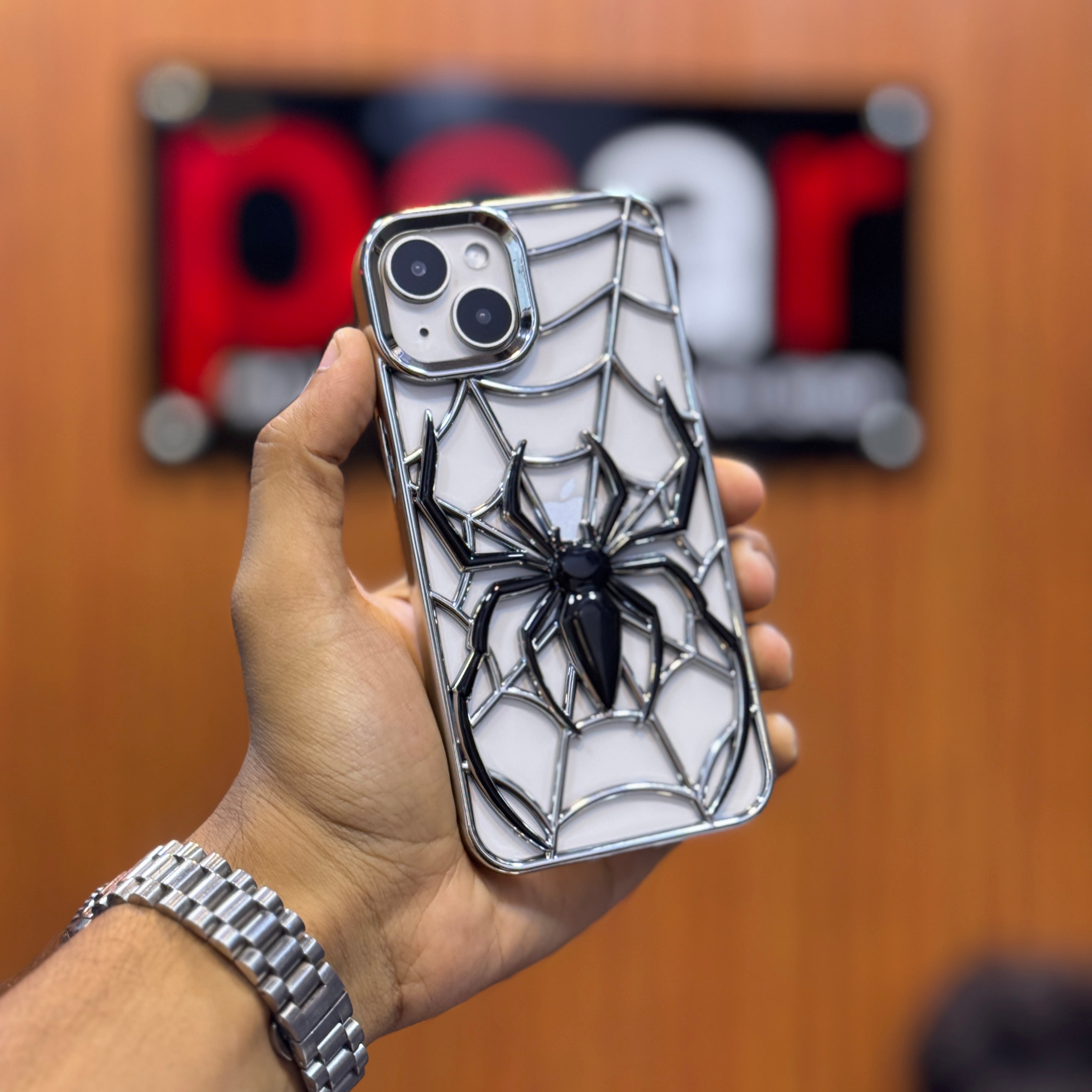 Spider Themed Two Tone Electroplated Premium 3D Case