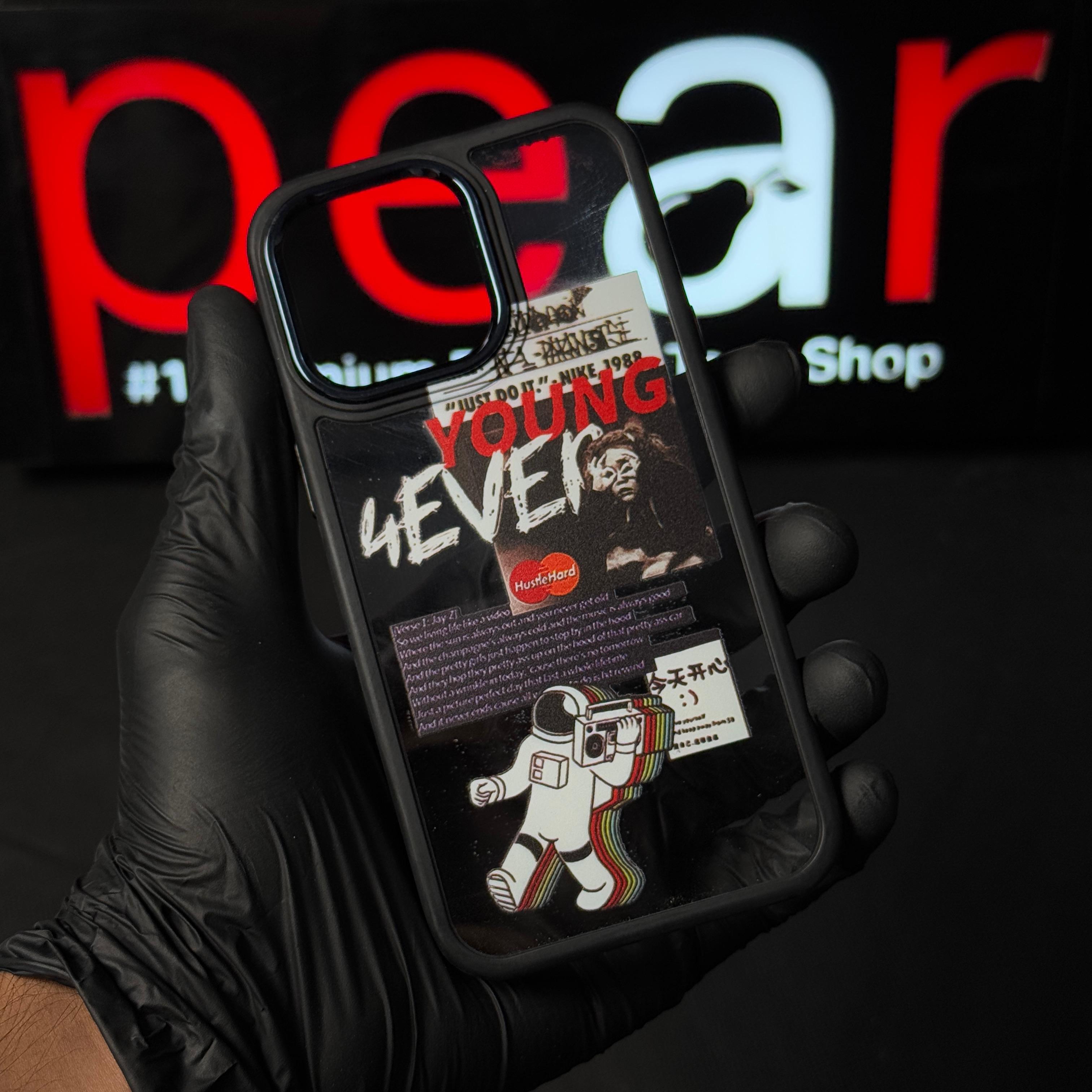 iPhone 13 Pro 4ever Young Black Border Case