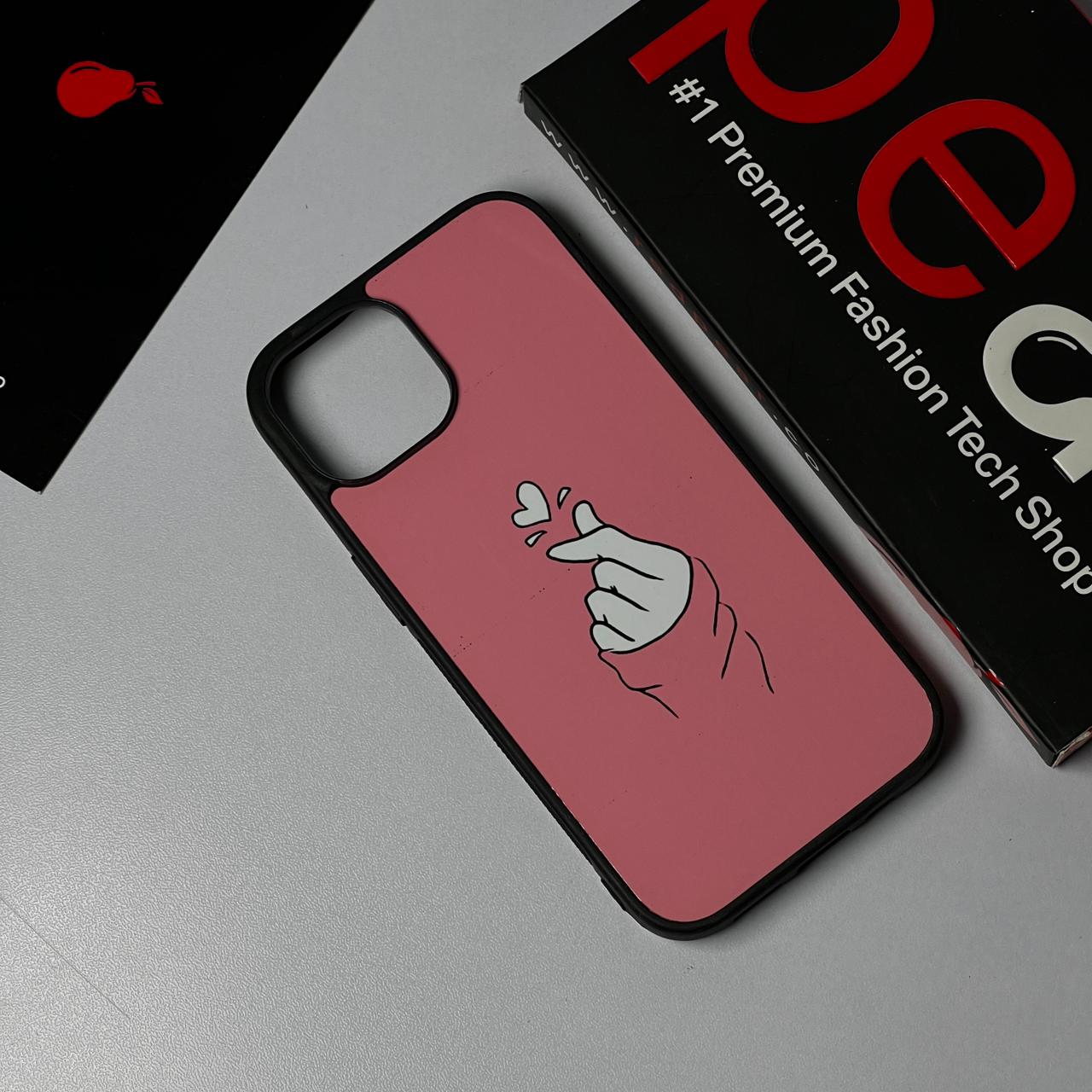 iPhone 13/14/15 PINK HEART Glossy Case (RPS)