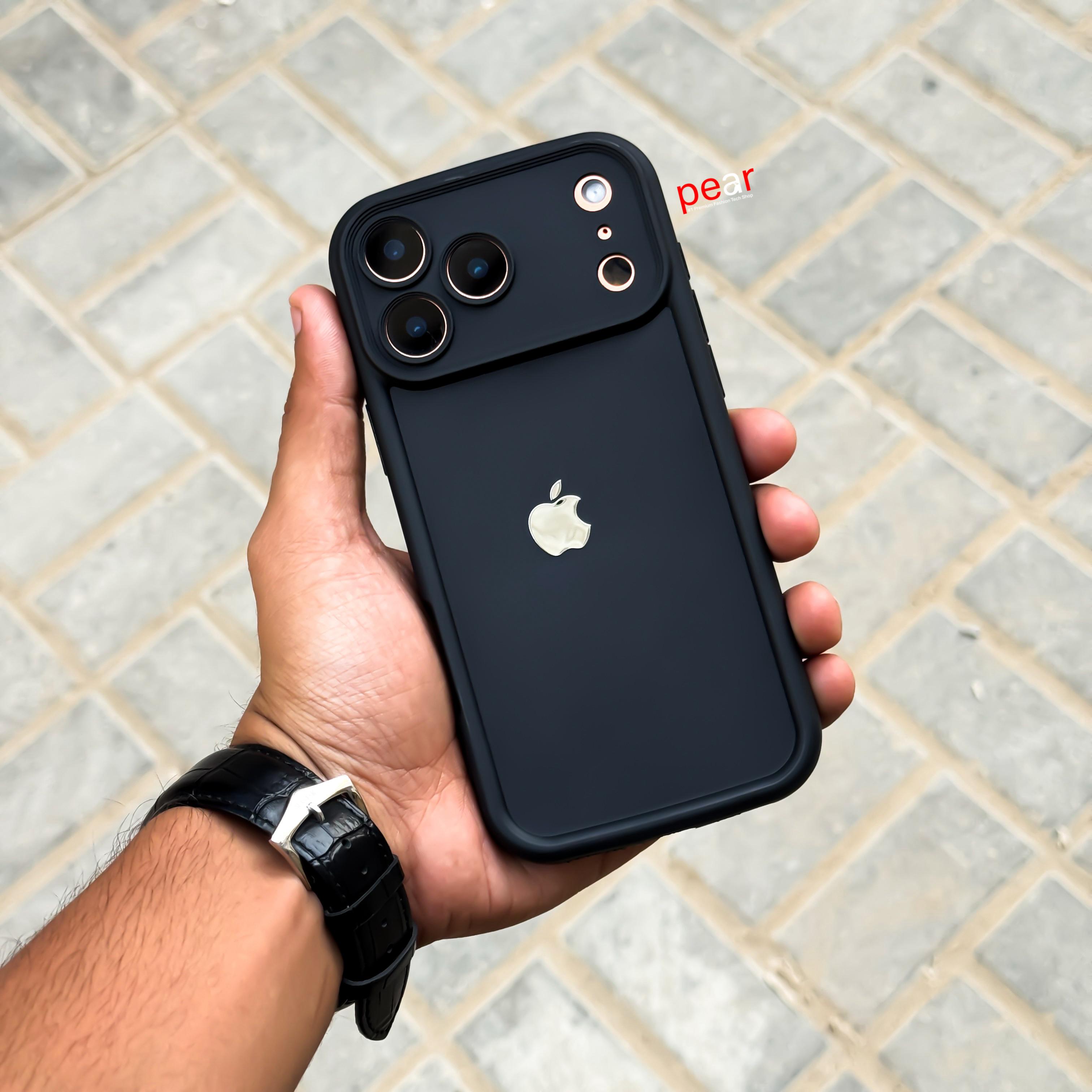 Black Solid Silicon Case with 3D borders