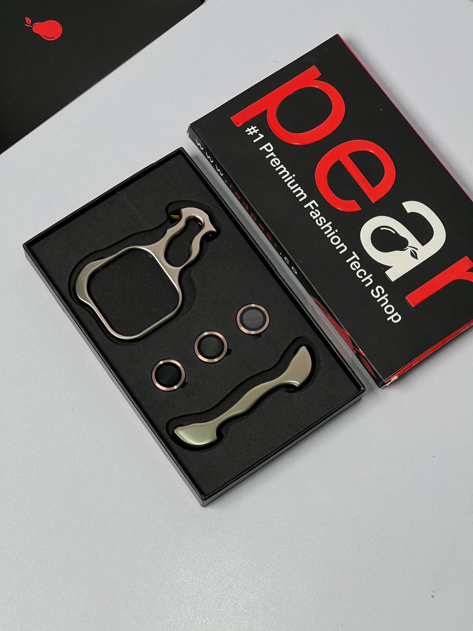 iPhone 16 Pro Max Desert Titanium Premium Alloy Corner Pads Bumper With Metal Camera Lens Protection (RPS)