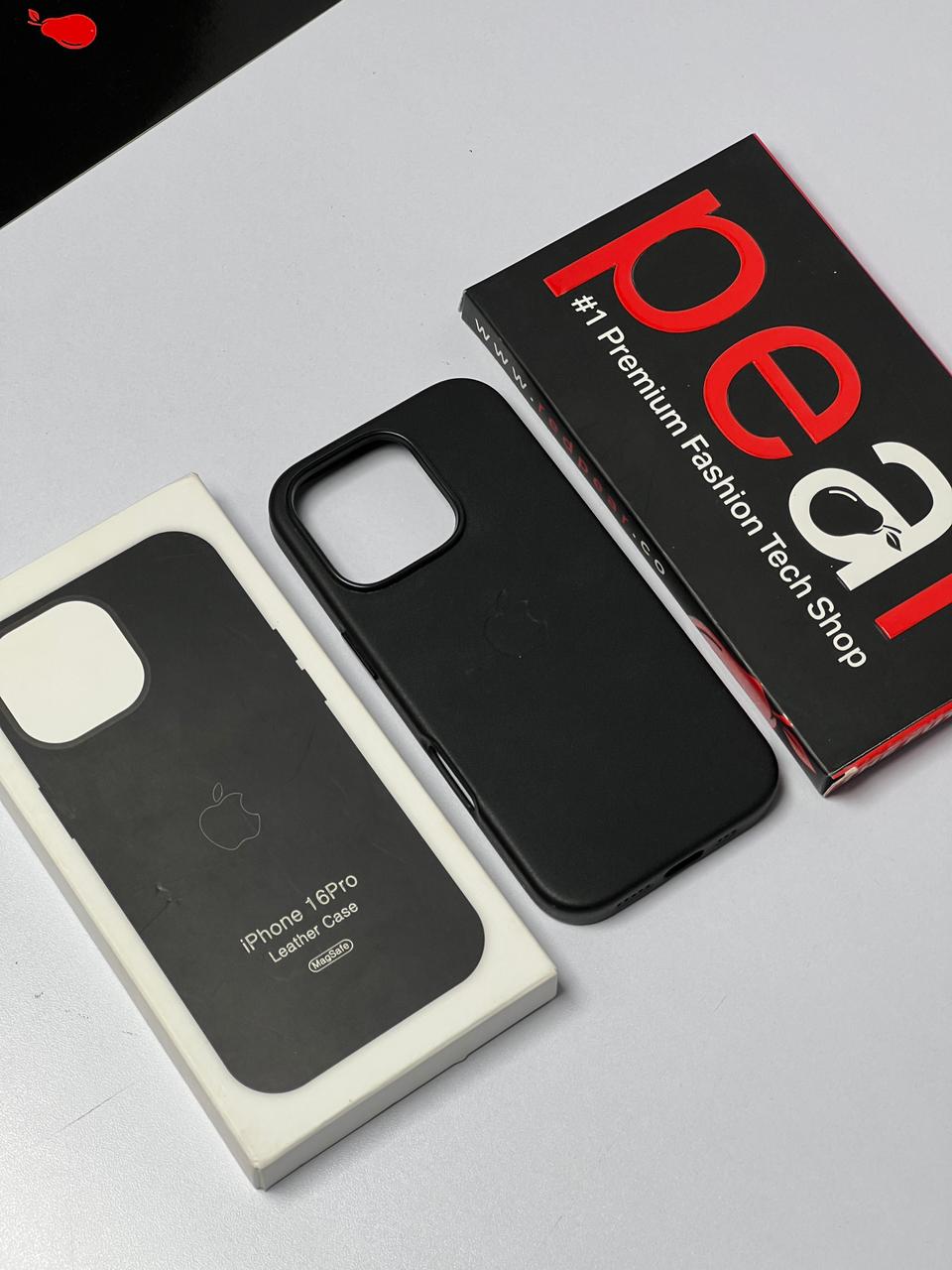 iPhone 16 Pro Jet Black Leather Case with Magsafe (RPS)