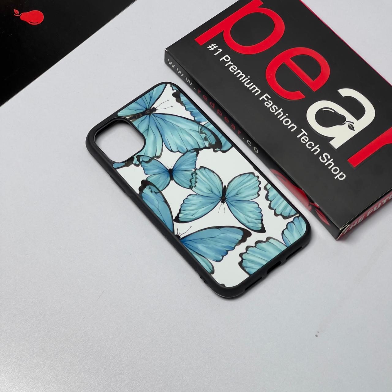 iPhone 11 Blue Butterfly Glossy Case RPS