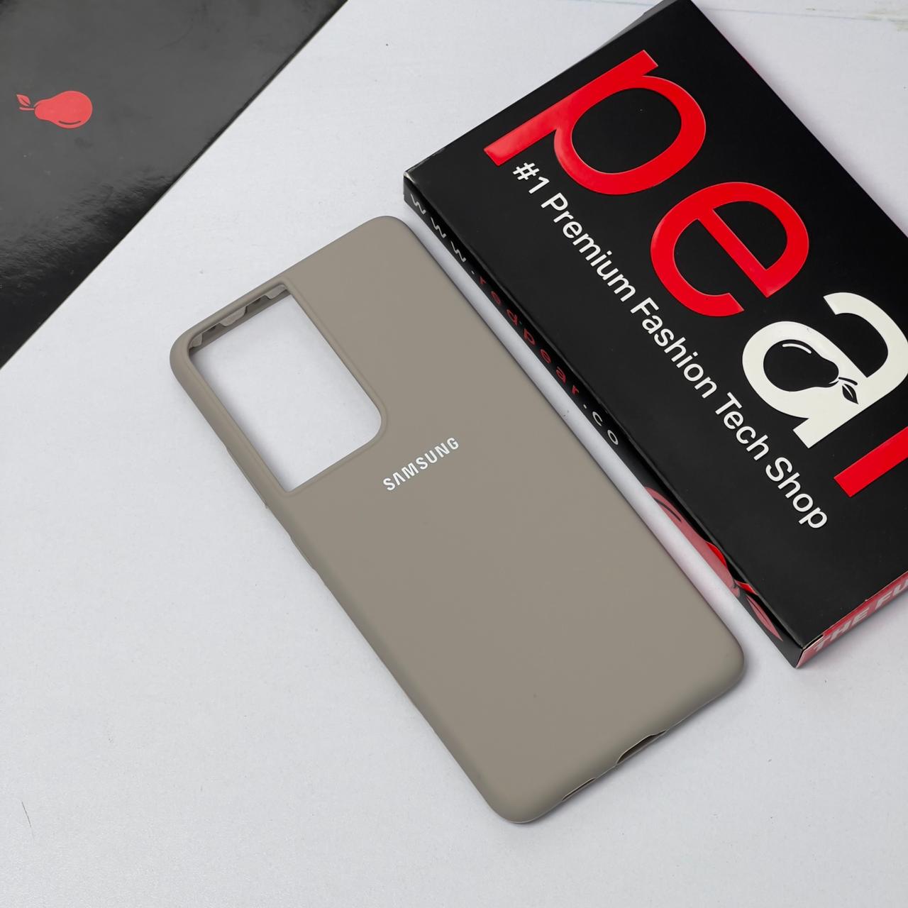 Samsung S21 Ultra Light Grey Silicon case