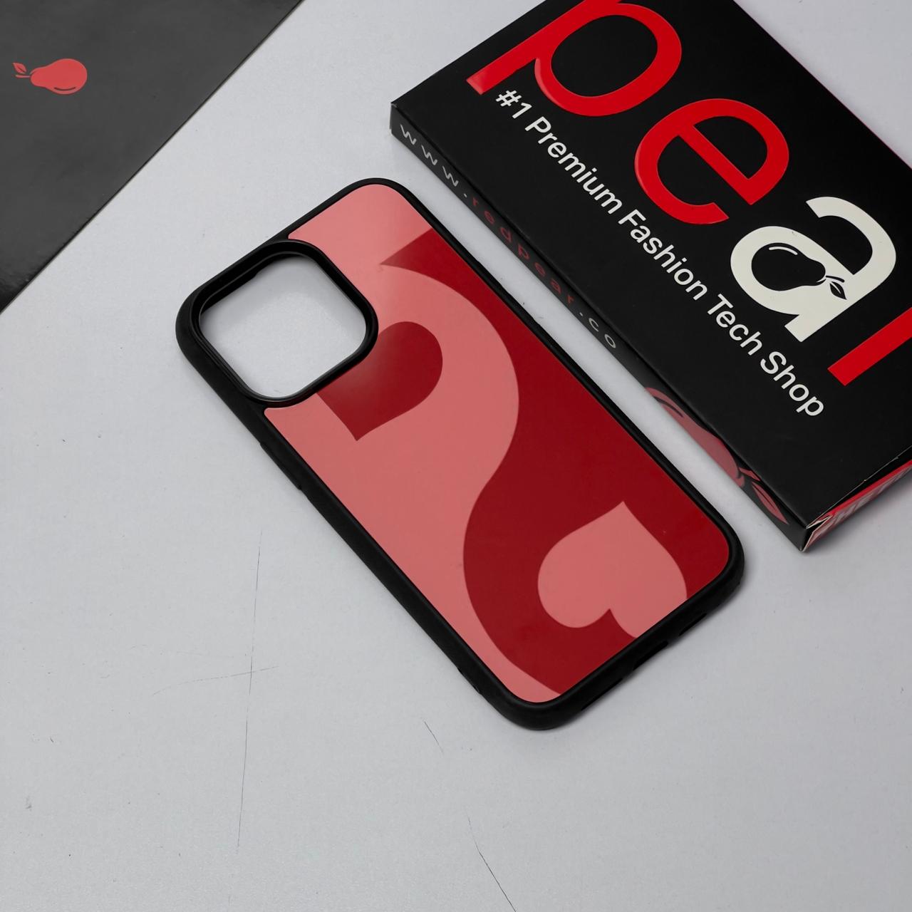 iPhone 15 Pro Max Pink & Red Hearts Glossy Case (RPS)
