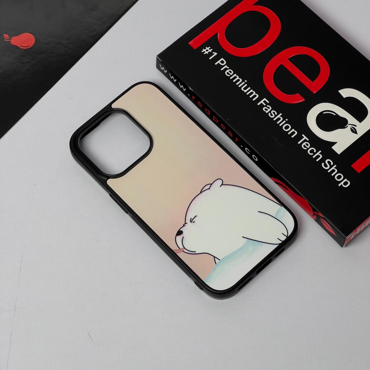 iPhone 14 Pro White Bear Glossy Case (RPS)