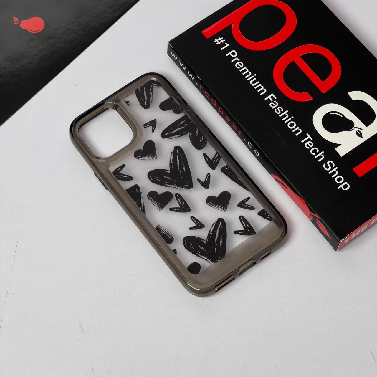 iPhone 11 Pro Black Hearts Black Shade Acrylic Case (RPS)