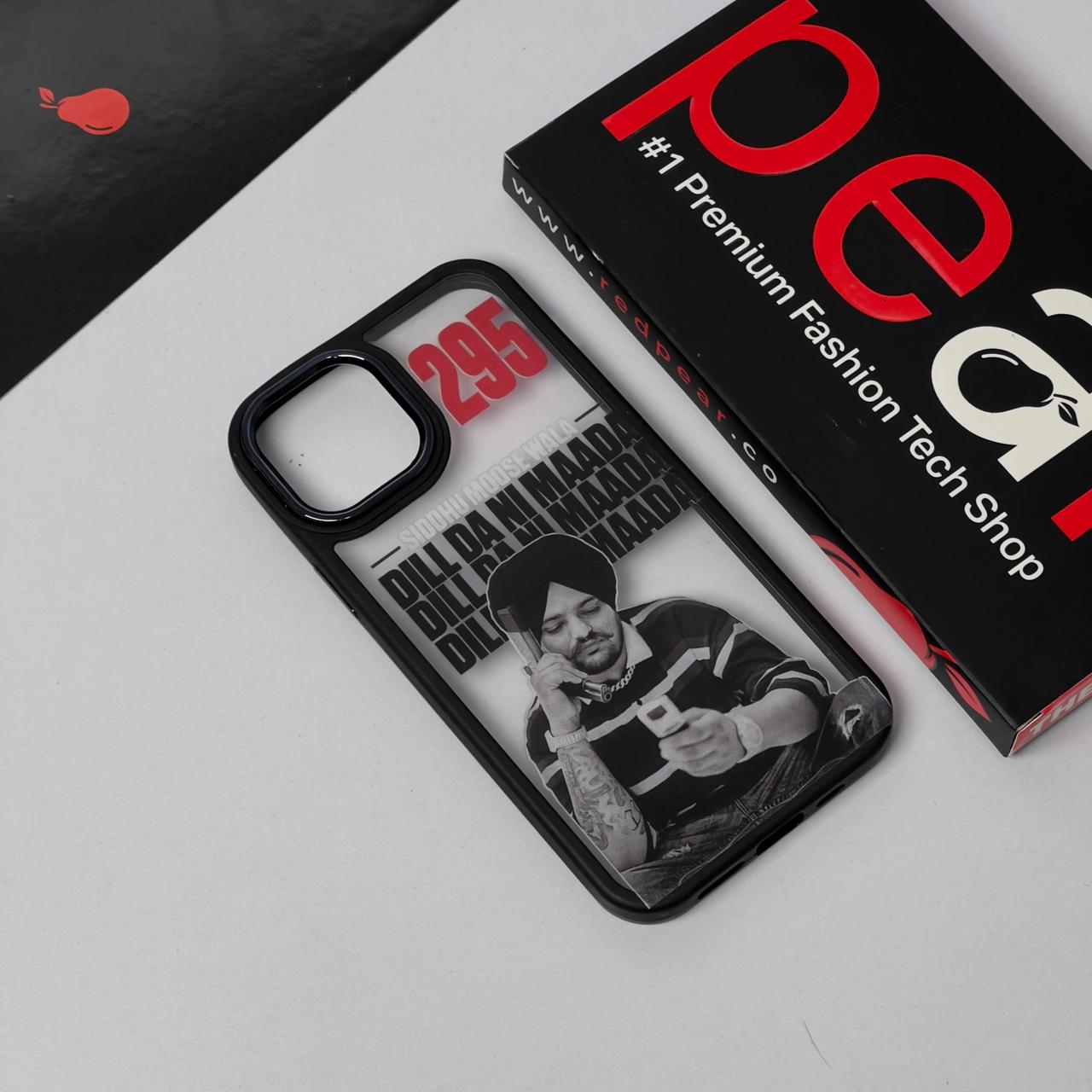 iPhone 12/12 Pro Siddhu Moosewala Black Border Acrylic Case (RPS)