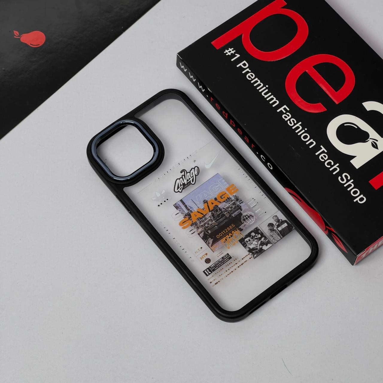 iPhone 12/12 Pro SAVAGE Black Border Acrylic Case (RPS)