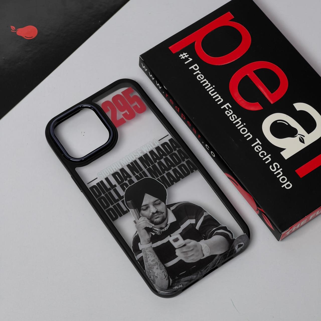iPhone 12 Pro Max Siddhu Moosewala Black Border Acrylic Case (RPS)