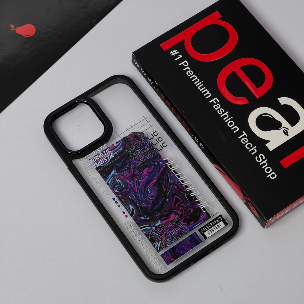 iPhone 12 Pro Max FUTURISTIC Black Border Acrylic Case (RPS)