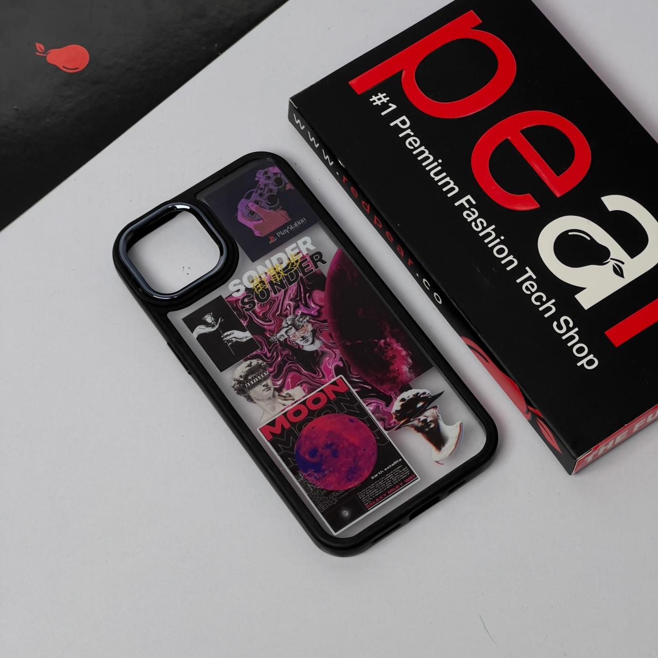 iPhone 13/14 RED MOON Black Border Acrylic Case (RPS)