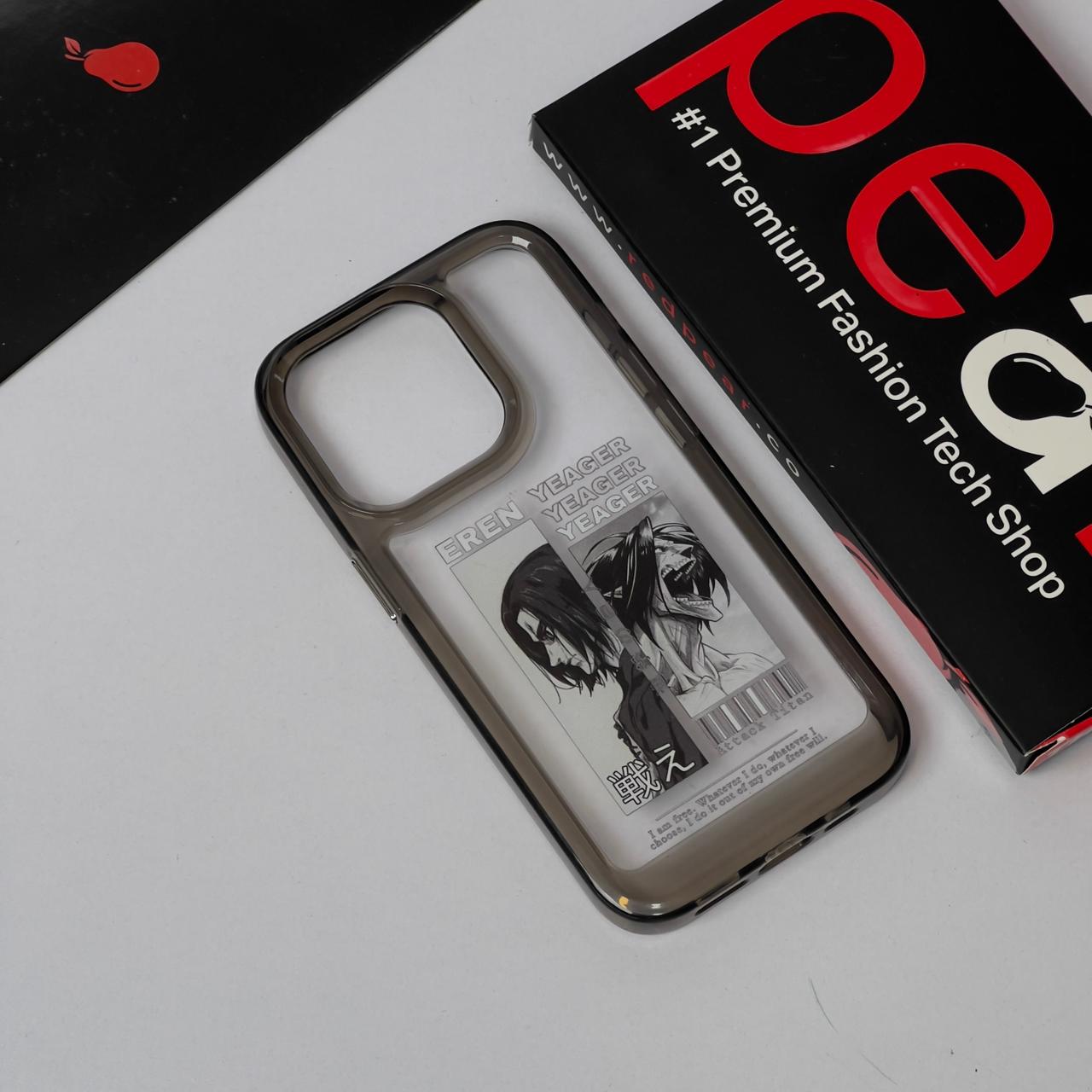 iPhone 14 Pro Eren Yeager Black Shade Acrylic Case (RPS)