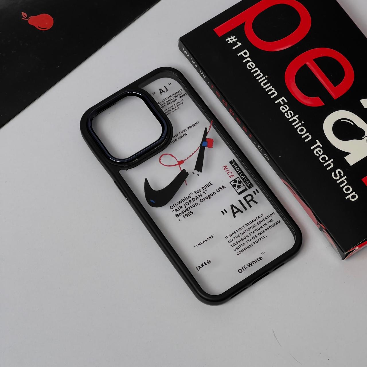 iPhone 14 Pro Nike Air Black Border Acrylic Case (RPS)