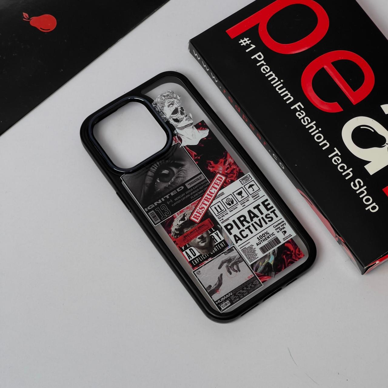 iPhone 14 Pro Pirate Activist Border Acrylic Case (RPS)