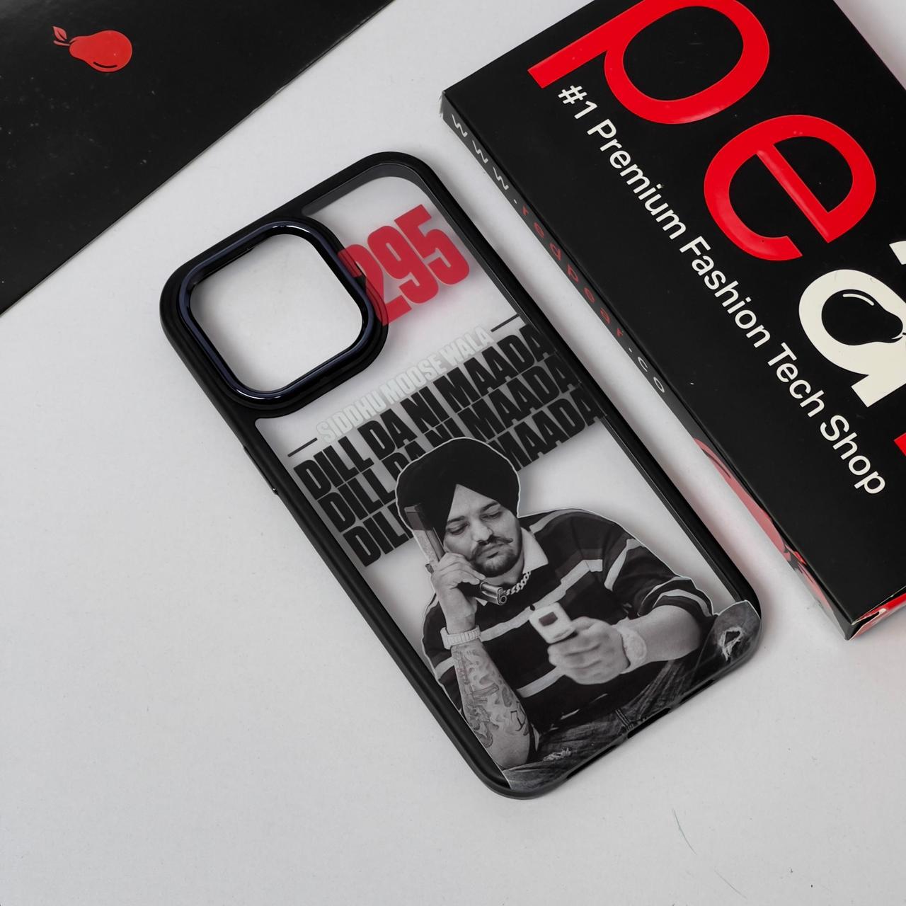 iPhone 14 Pro Max Siddhu Moosewala Black Border Acrylic Case (RPS)