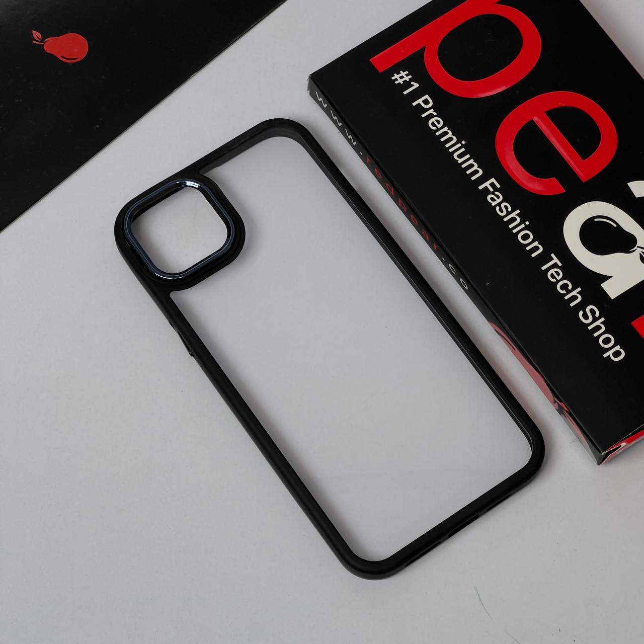 iPhone 14 Plus / 15 Plus Plain Black Border Acrylic Case (RPS)