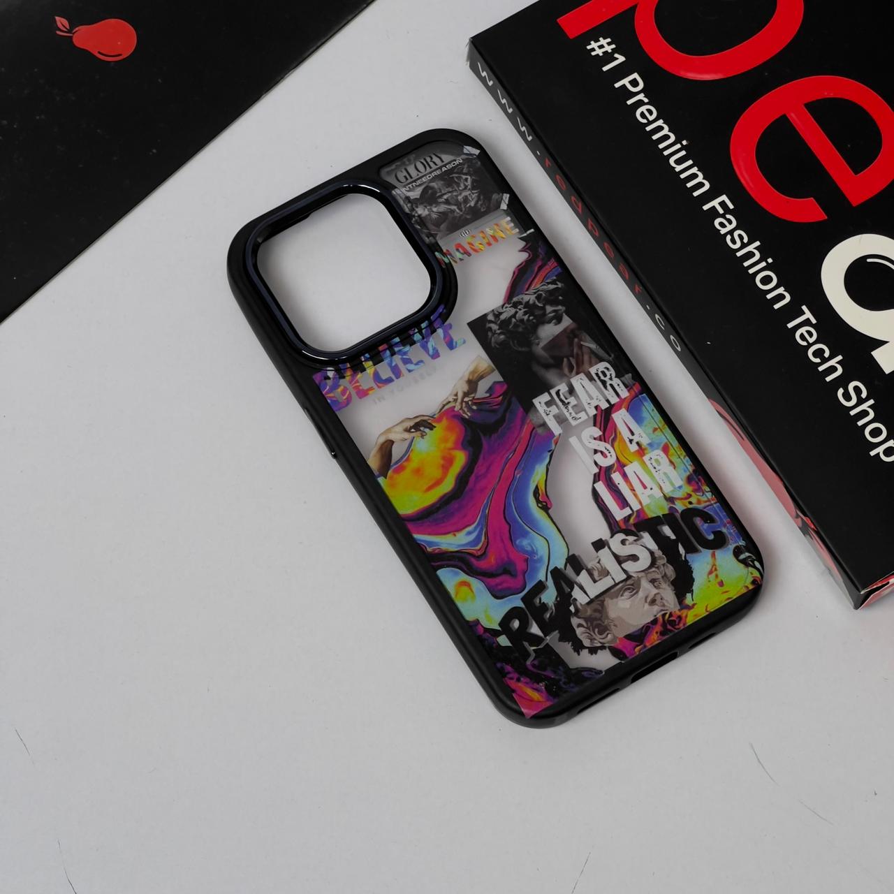 iPhone 15 Pro Realistic Believe Black Border Acrylic Case (RPS)