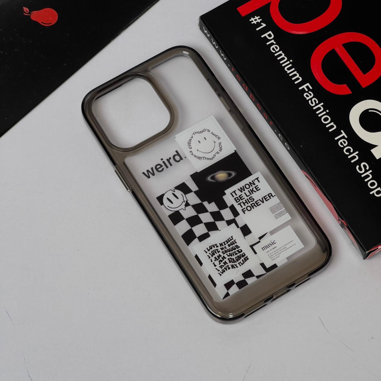 iPhone 15 Pro Max Weird Black Shade Acrylic Case (RPS)