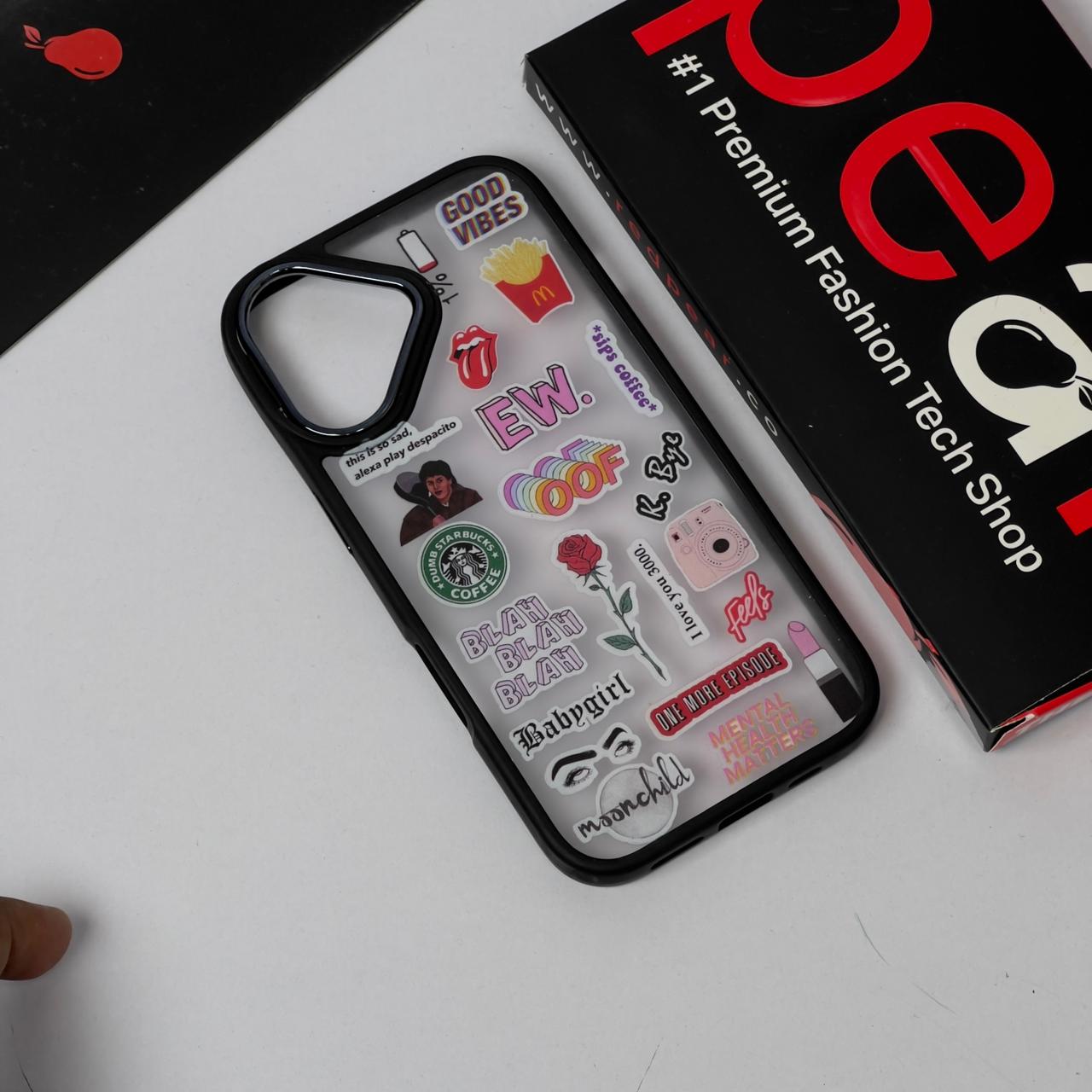 iPhone 16 Kategat Black Border Acrylic Case (RPS)
