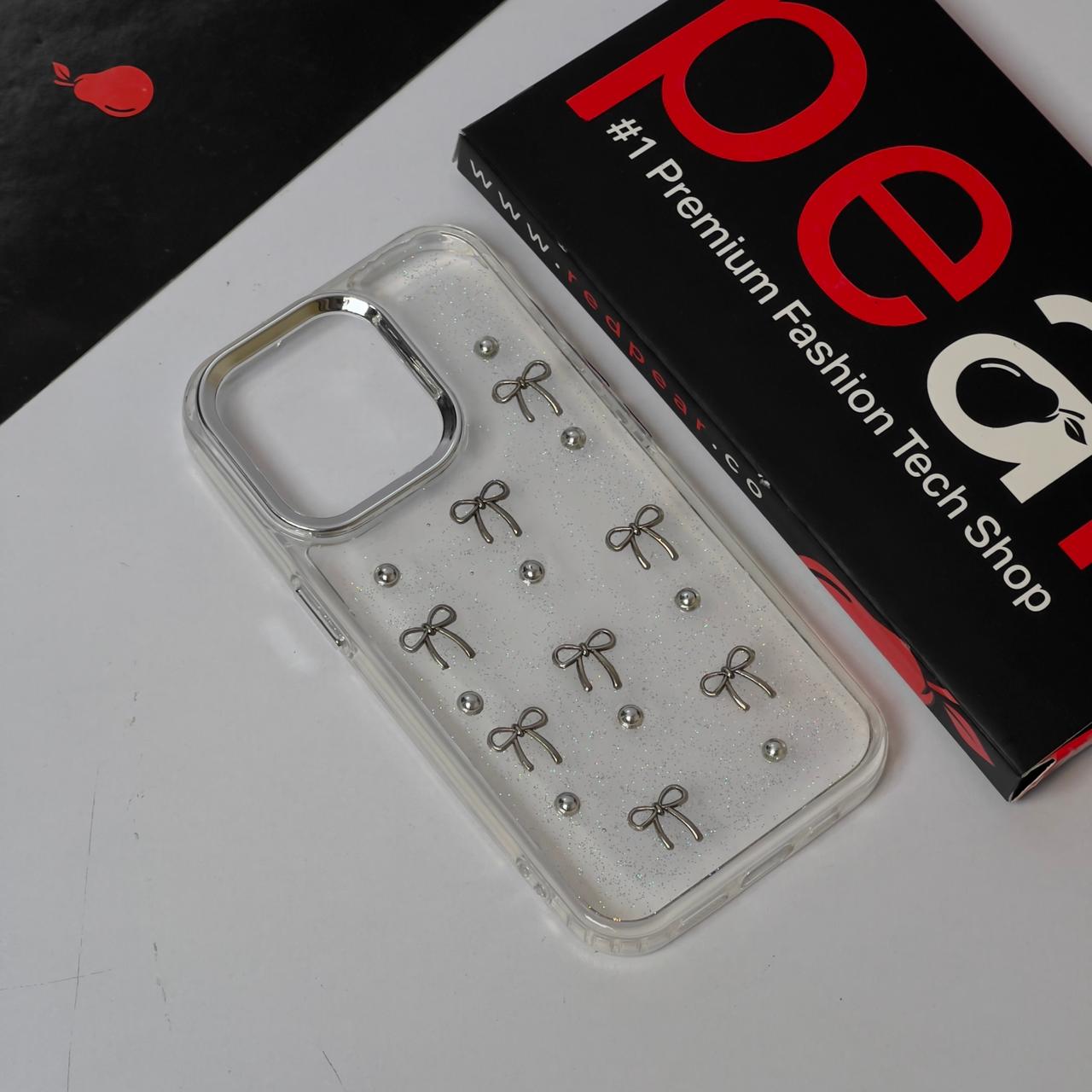 iPhone 15 Pro Embossed Bow Glitter case (RPS)
