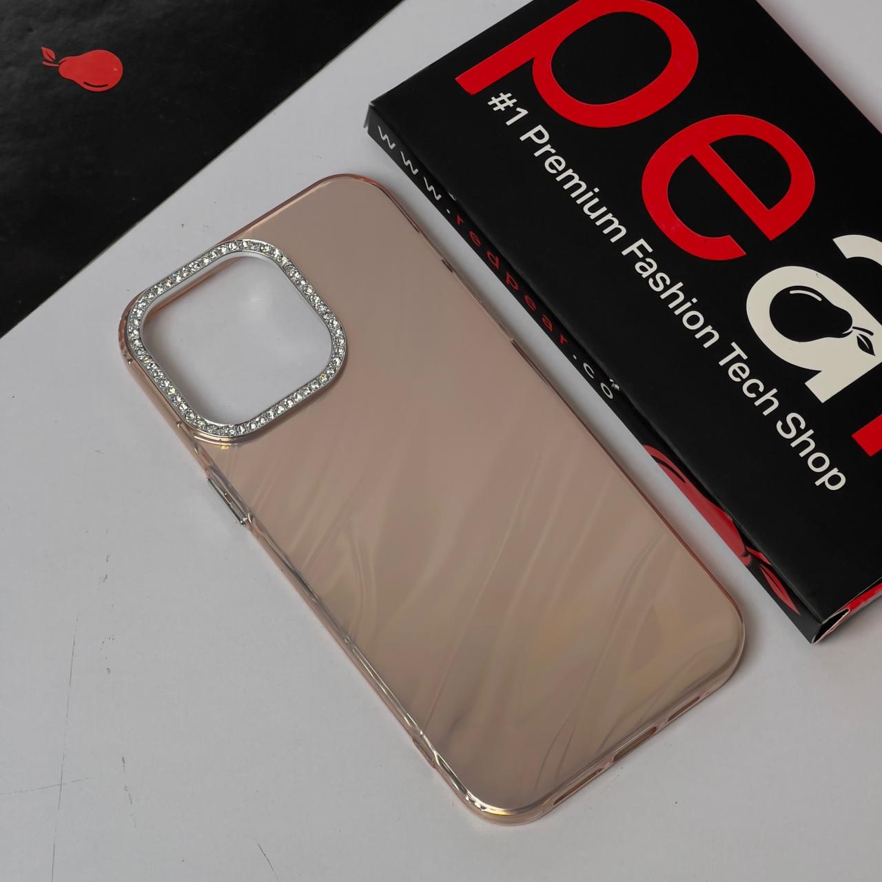 iPhone 14 Pro Max Rosegold Foil Diamond case (RPS)
