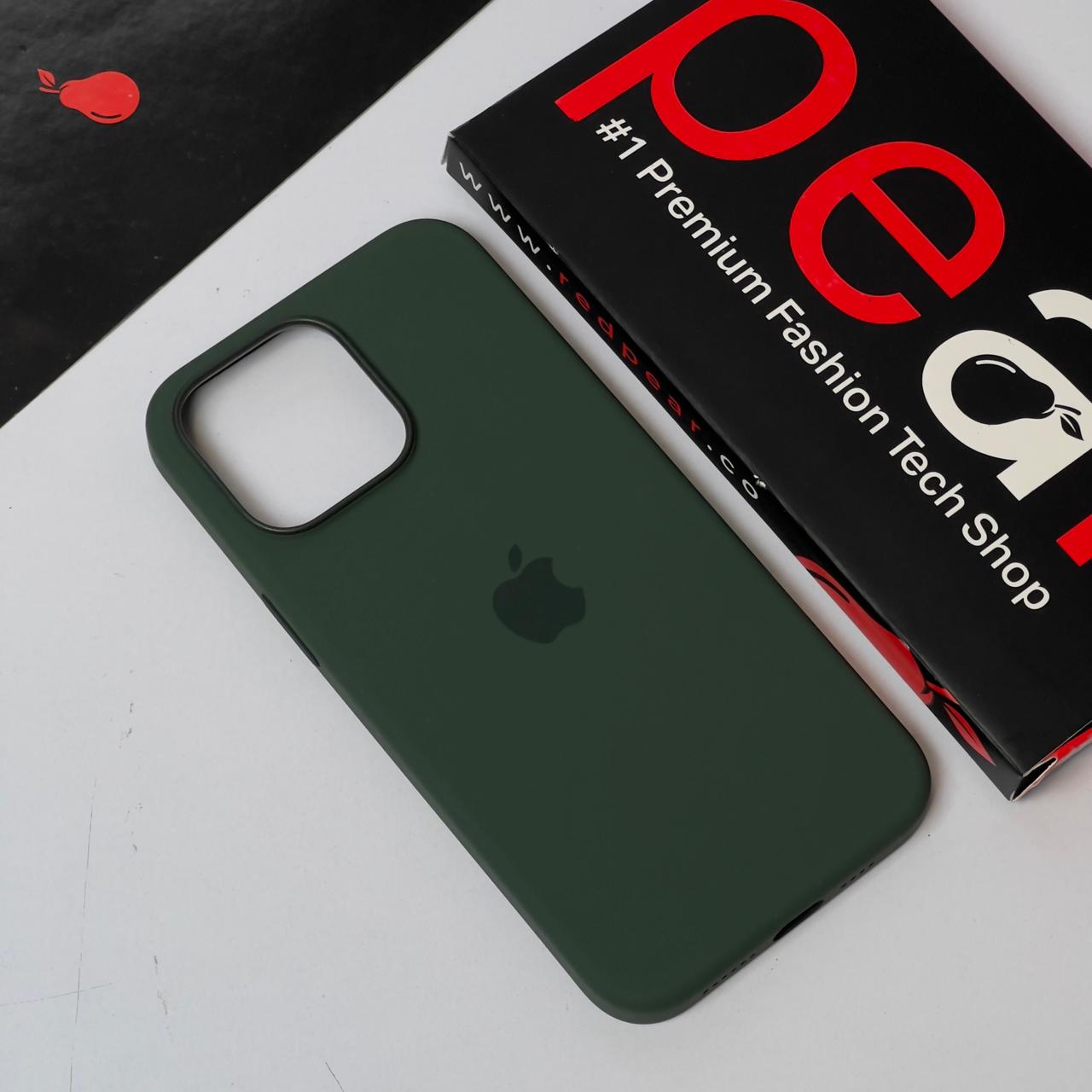 iPhone 15 Pro Max Alpine Green Magsafe Silicon Case with Animation (RPS)