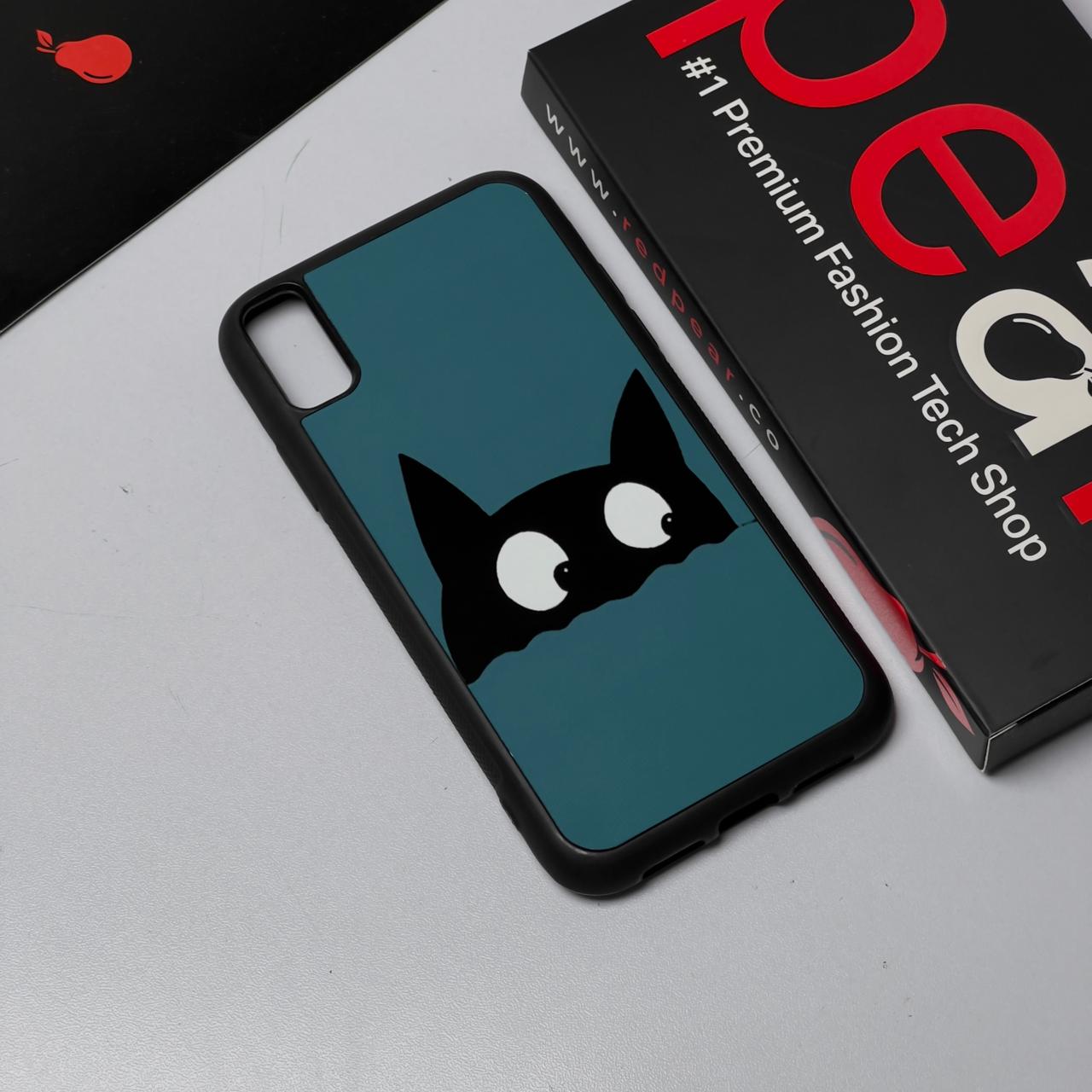 iPhone XR Peeping Cat Glossy Case (RPS)