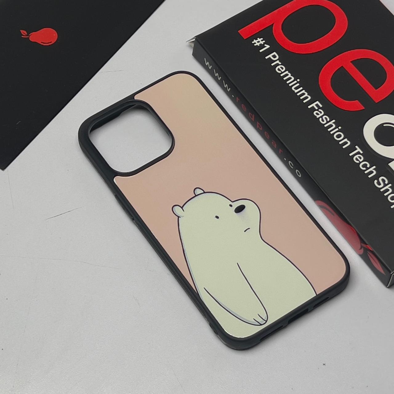 iPhone 15 Pro Max White Bear Glossy Case (RPS)