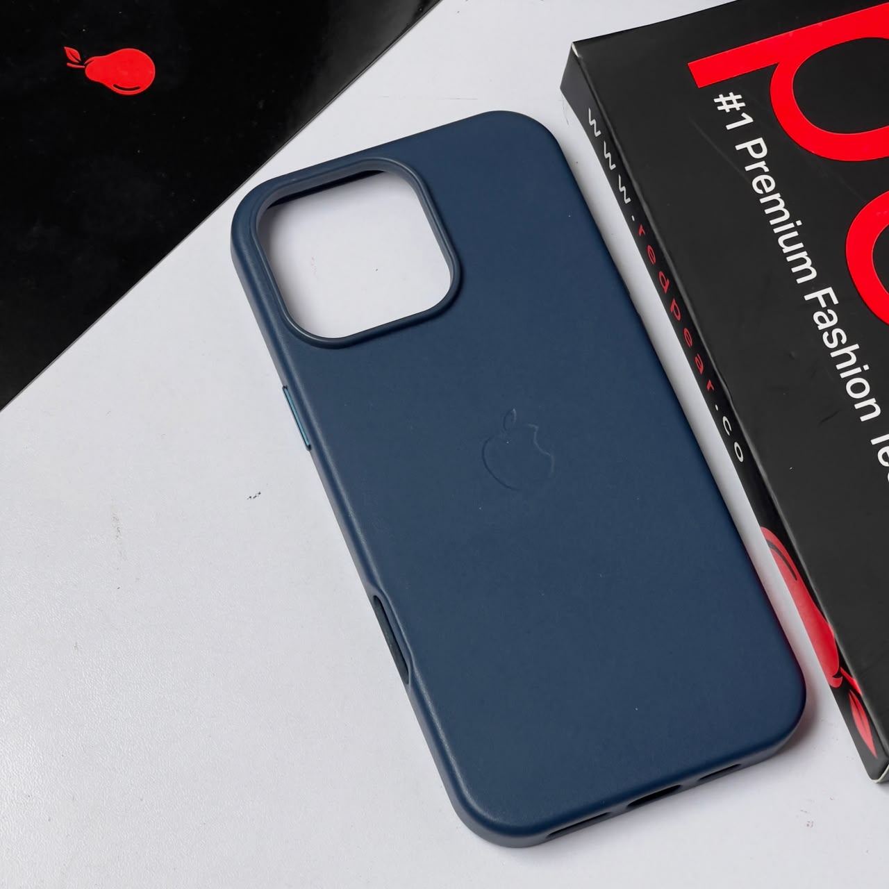 iPhone 16 Pro Max Navy Blue Leather Case (RPS)