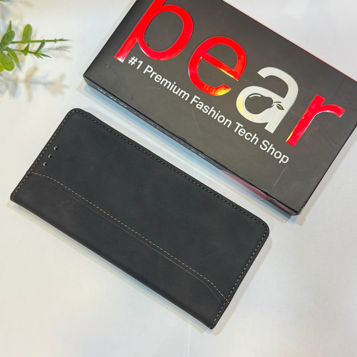 iPhone 14 Pro Black Leather Book Case (RPS)