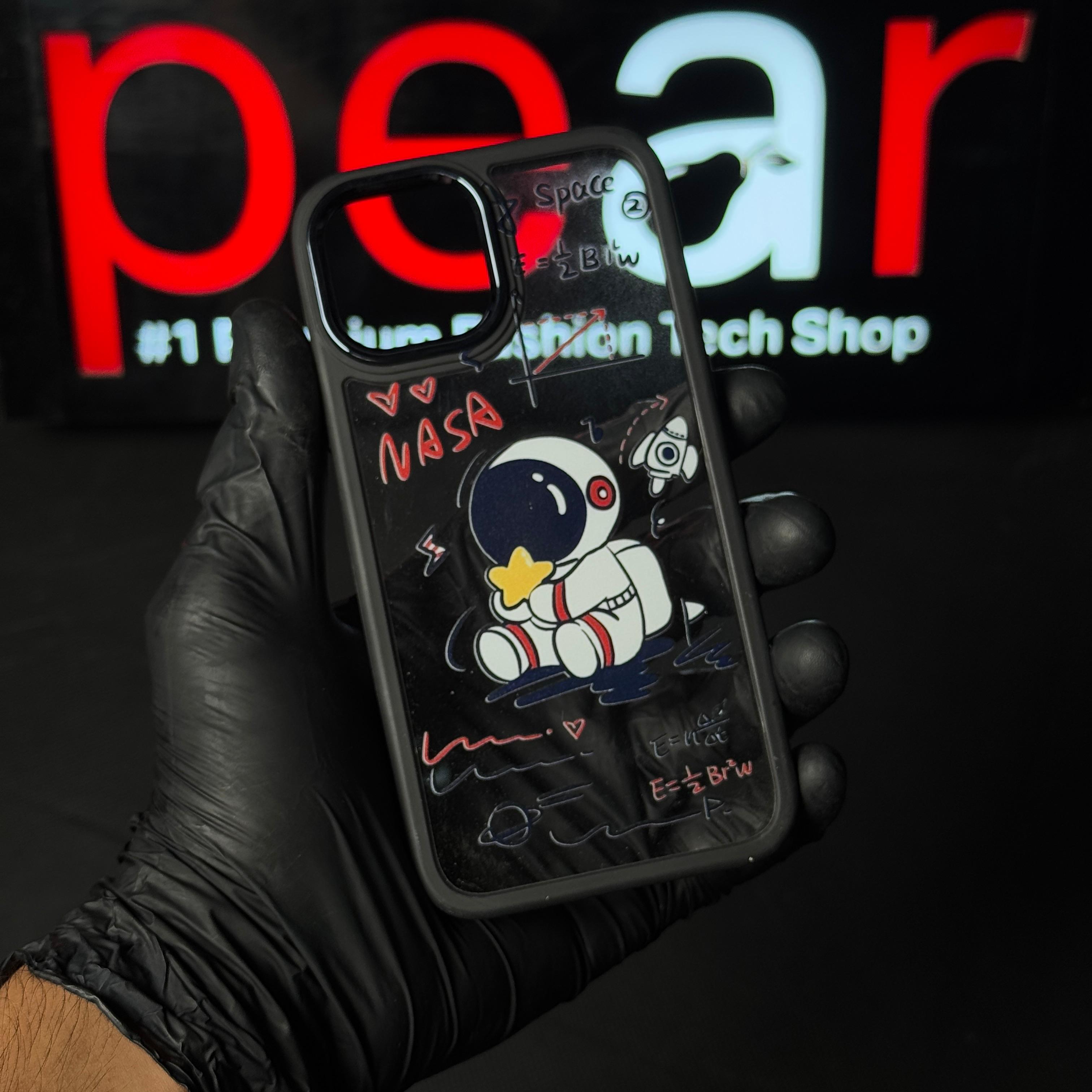 iPhone 11 PRO Astronaut Black Border Case