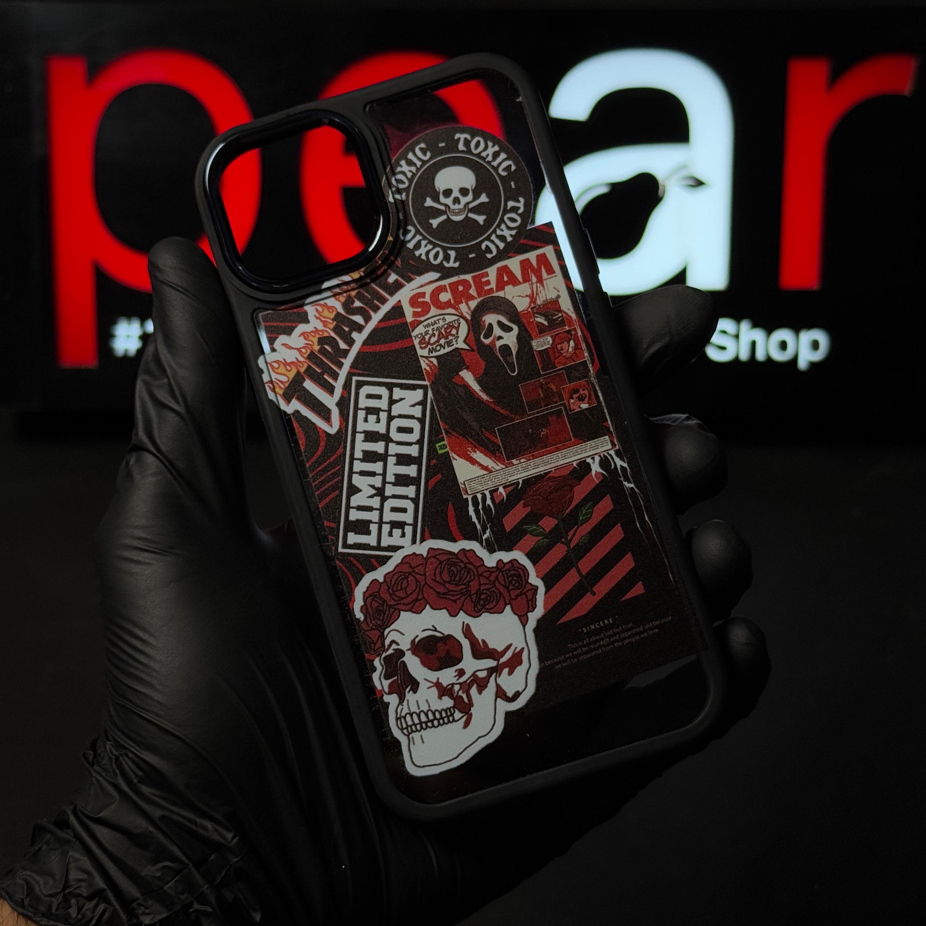 iPhone 13 / 14 Thrasher Black Border Case