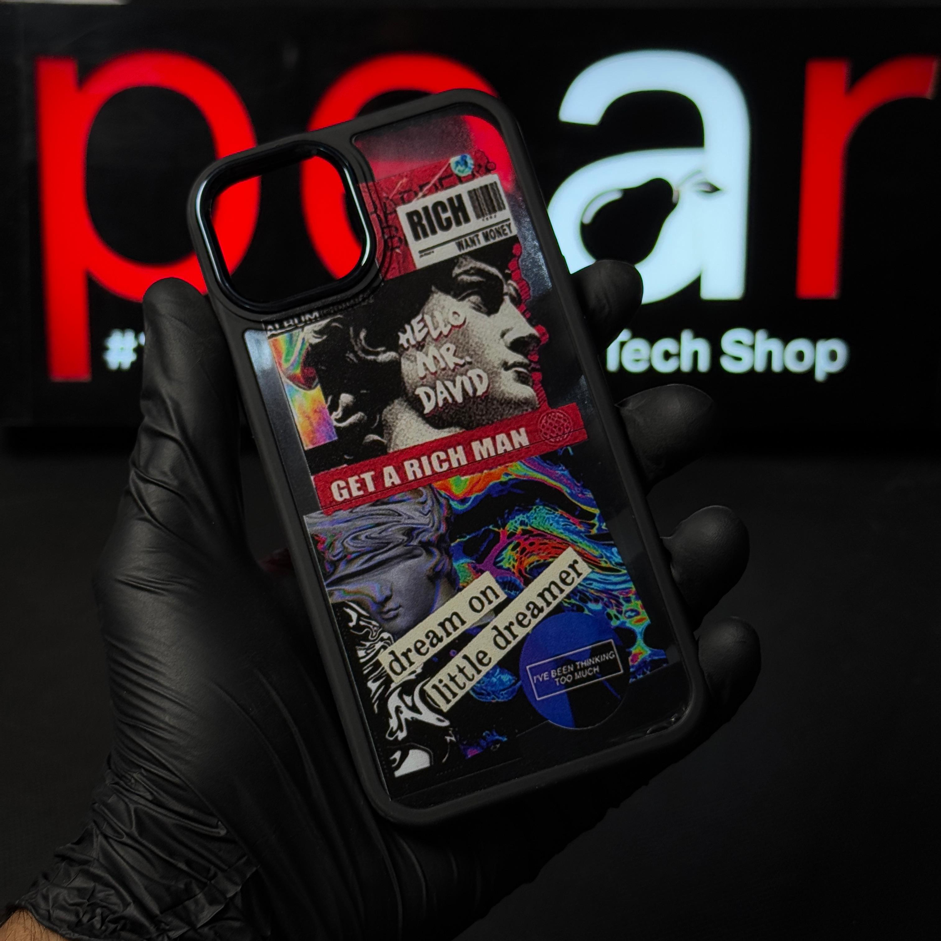 iPhone 13 / 14 Rich Man Black Border Case
