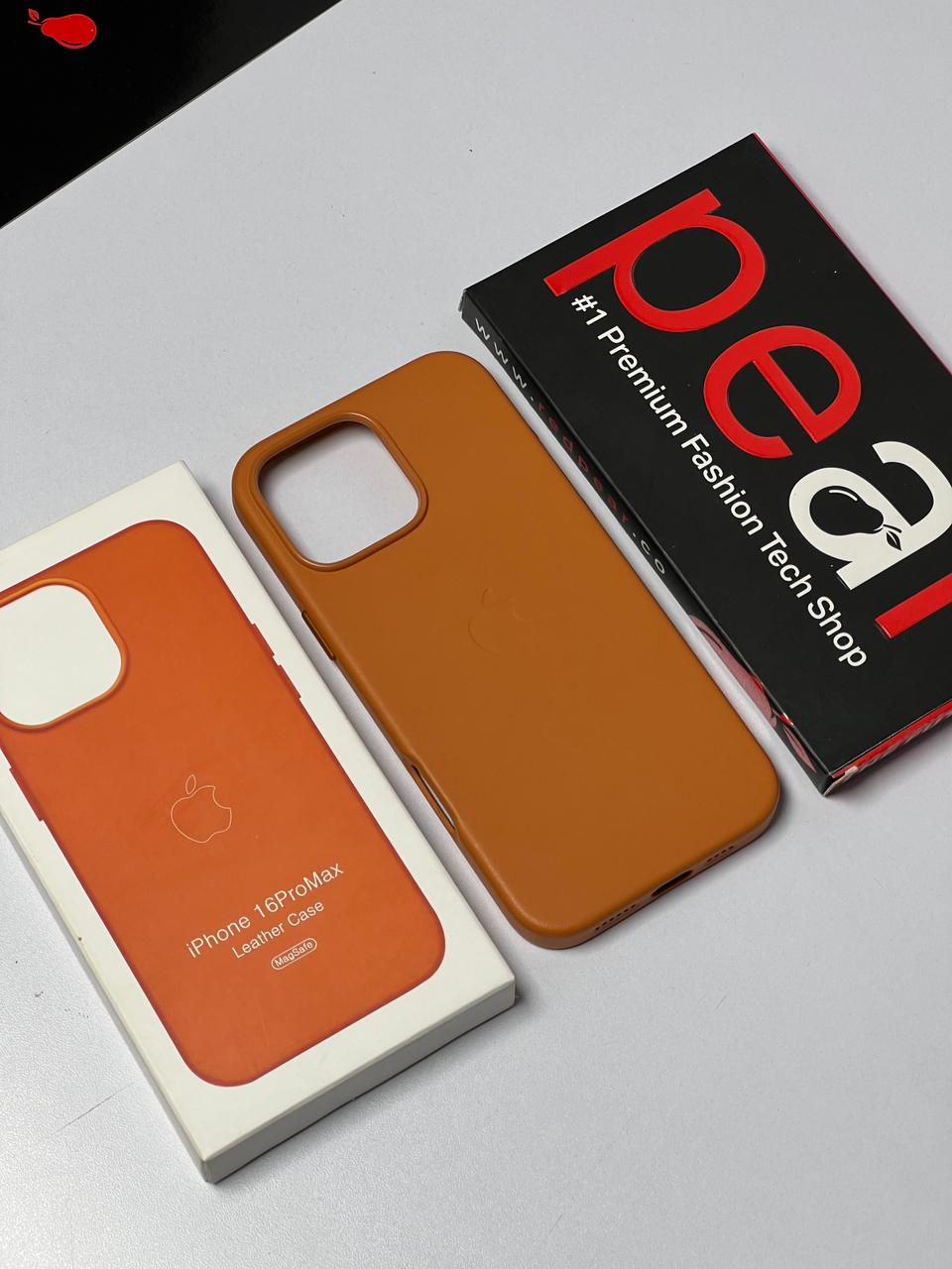 iPhone 16 Pro Max Light Brown Leather Case with Magsafe (RPS)