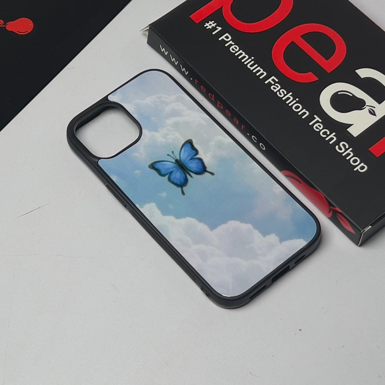 iPhone 15 Blue Butterfly Glossy Case (RPS)
