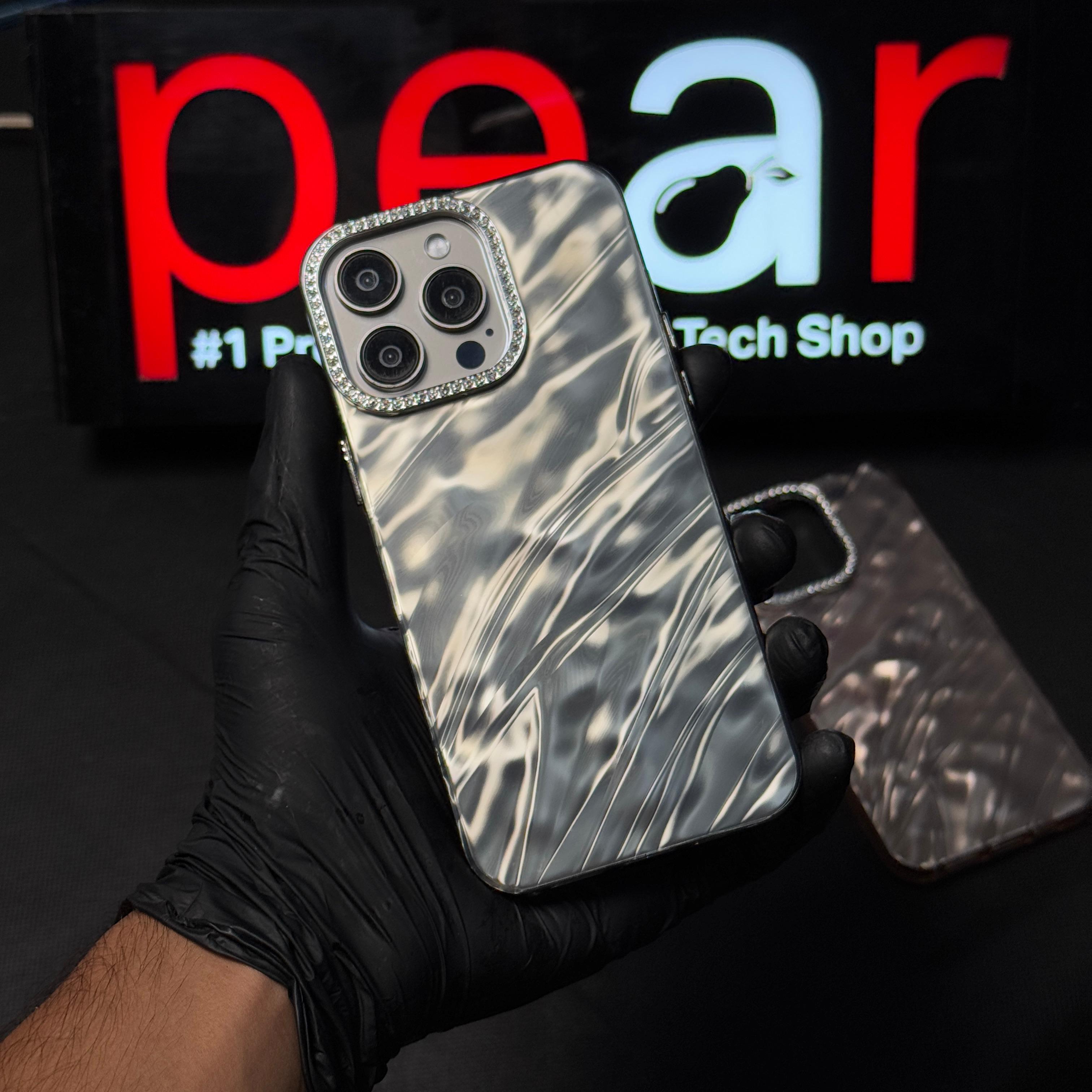 Foil Textured Premium Case with Diamond Camera Borders